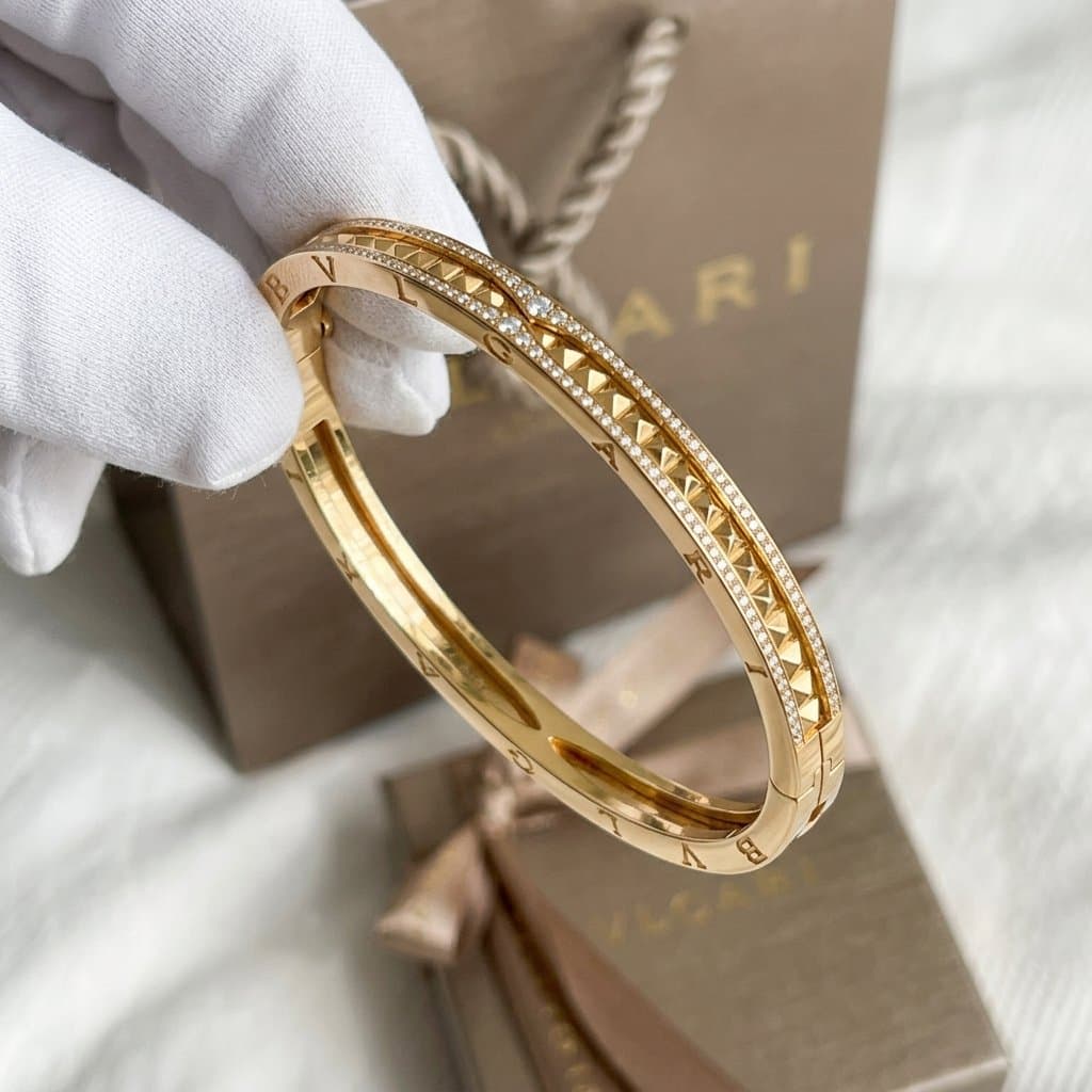 B.zero1 браслет Bvlgari с бриллиантами, Жёлтое золото