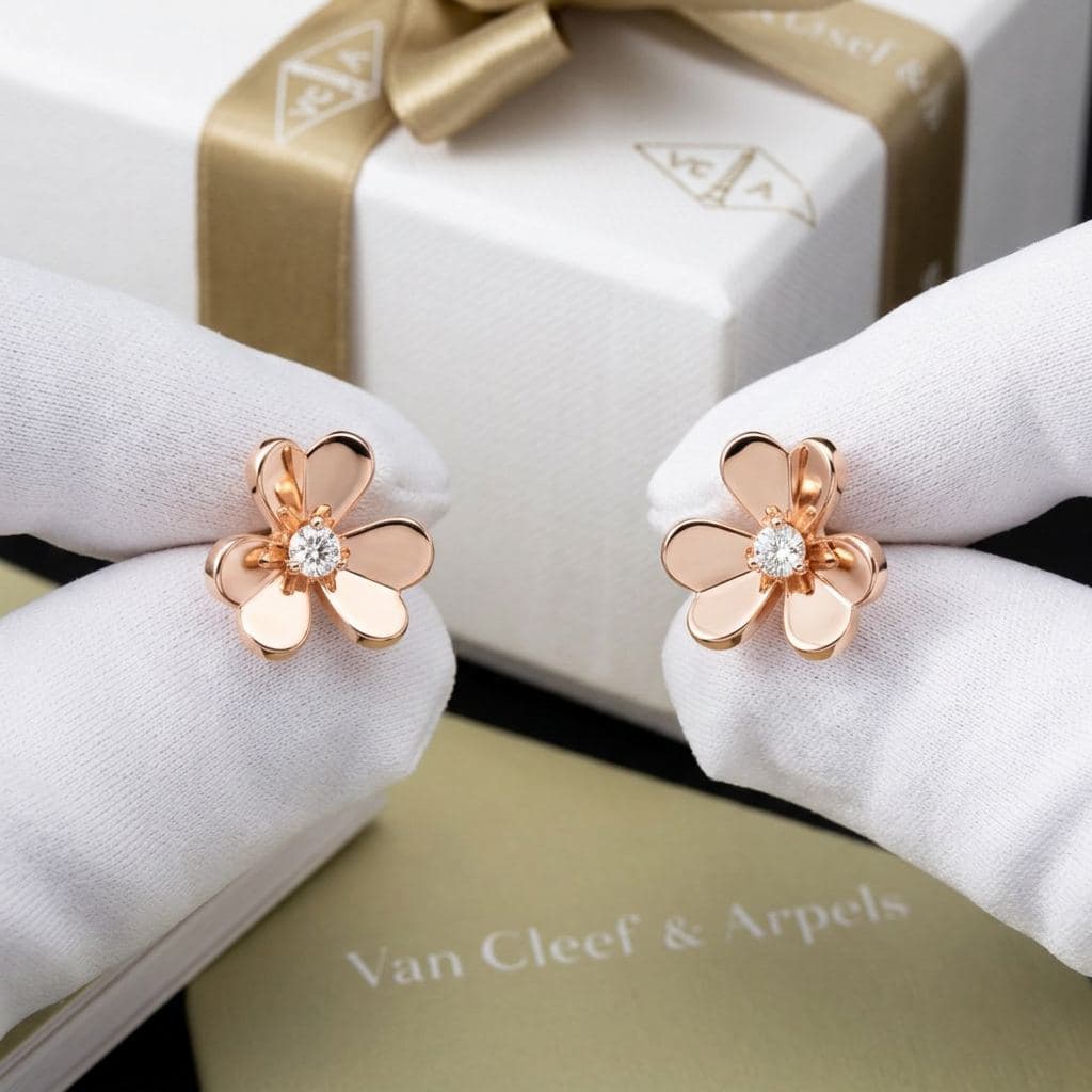 Серьги Van Cleef & Arpels Frivole, малая модель — фото 3