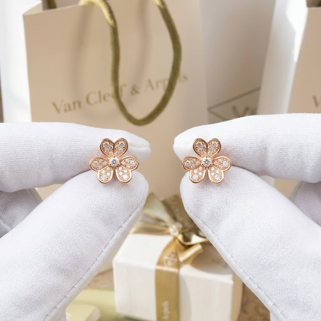 Серьги Frivole, мини модель, Розовое золото