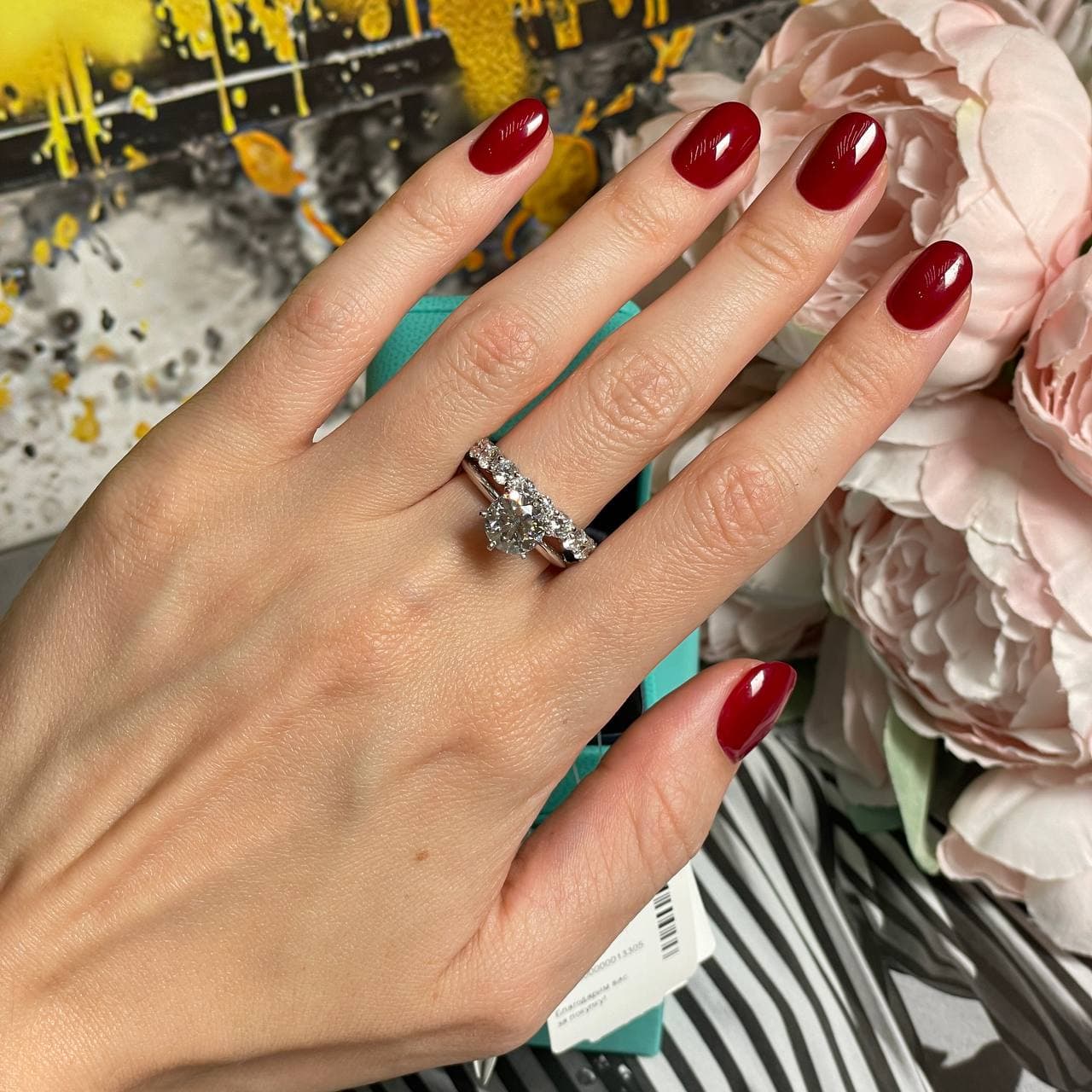 Кольцо Tiffany Forever с бриллиантами 3 ct (LAB)(белое золото 585) — фото 6