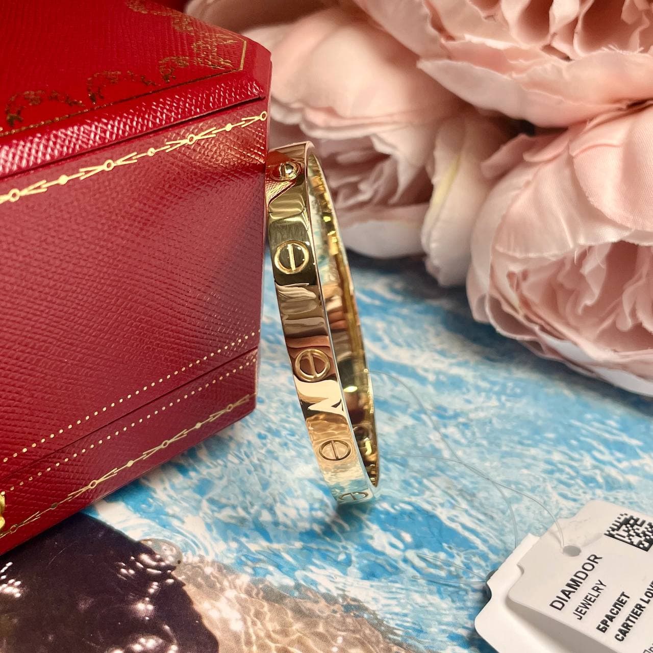 Браслет Cartier Love без бриллиантов (желтое золото 585)