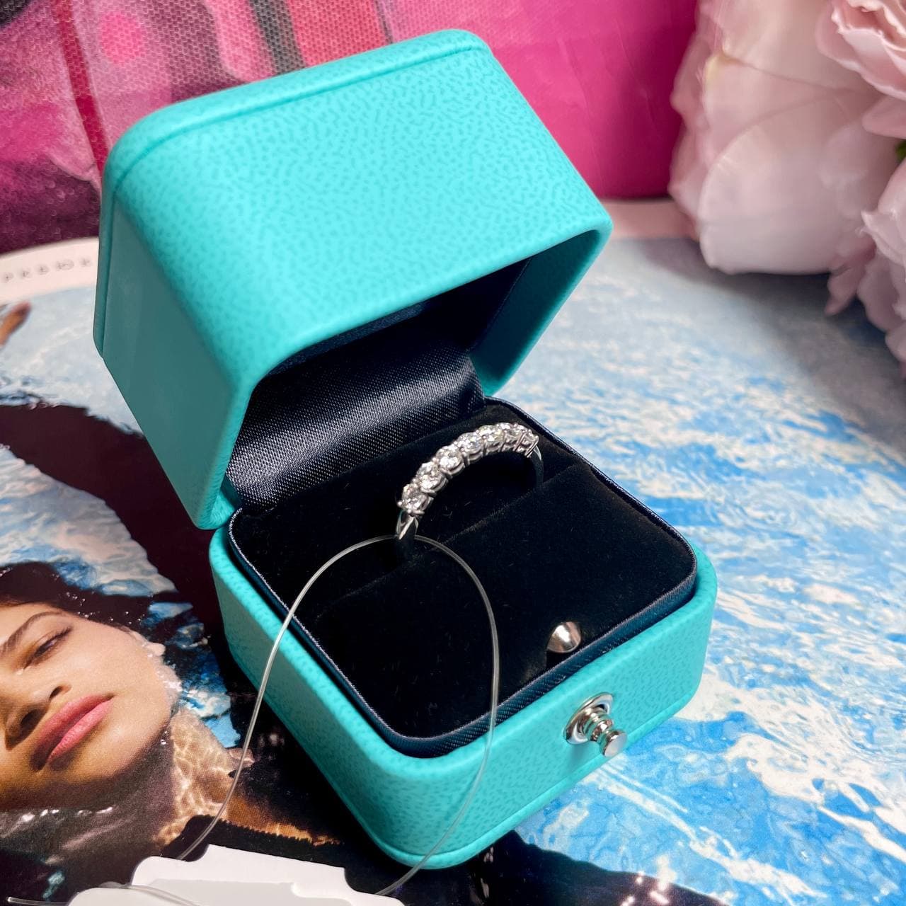Кольцо Tiffany Diamond Forever с 7 бриллиантами 0,58ct (белое золото 585)