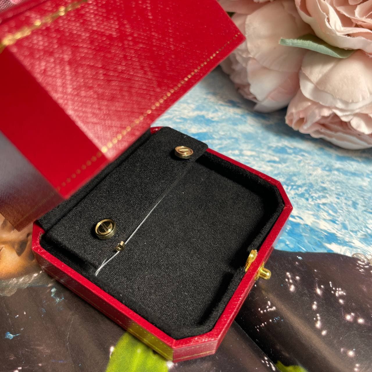 Серьги Cartier Love винты (желтое золото 585)
