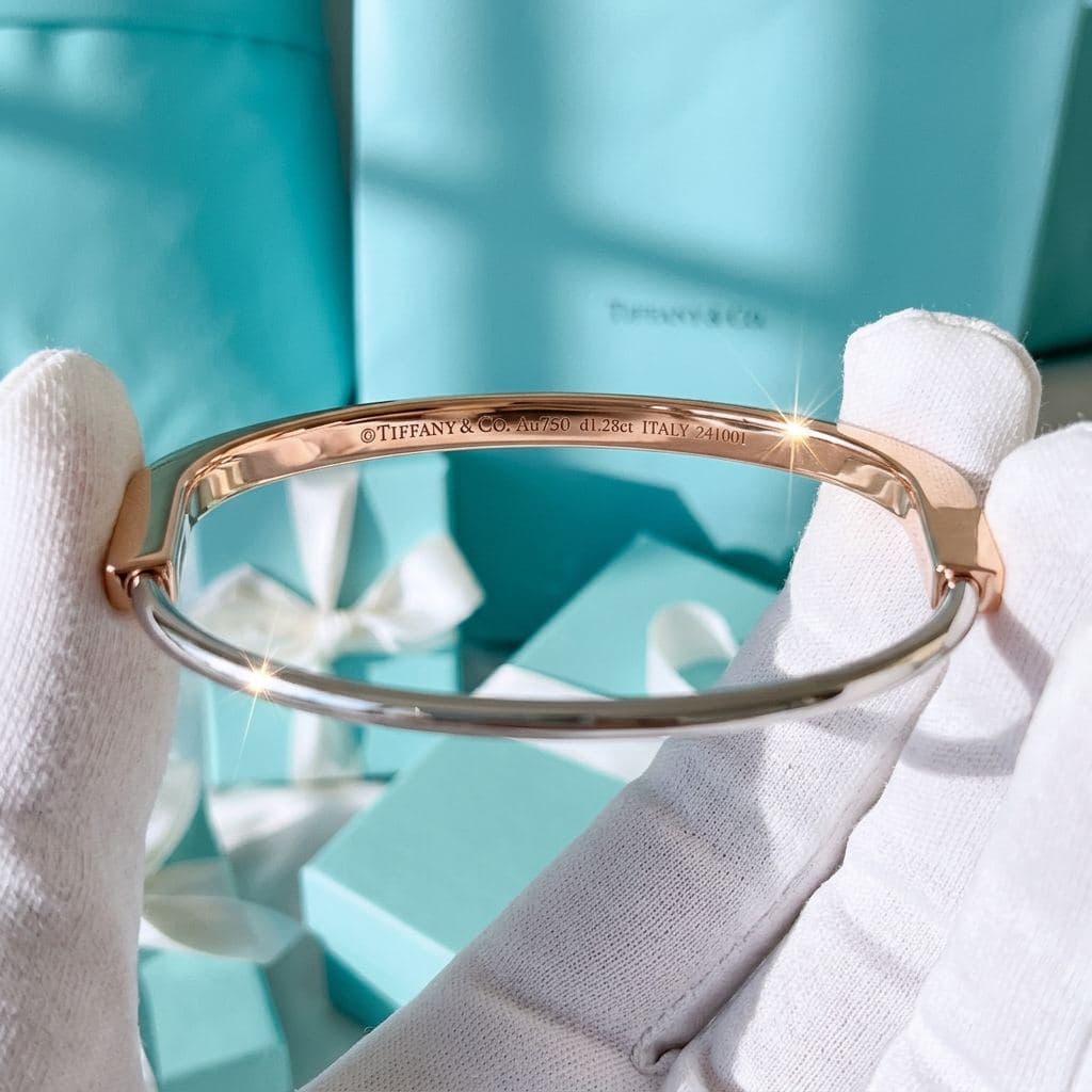 Браслет Tiffany Lock из розового и белого золота с бриллиантами
