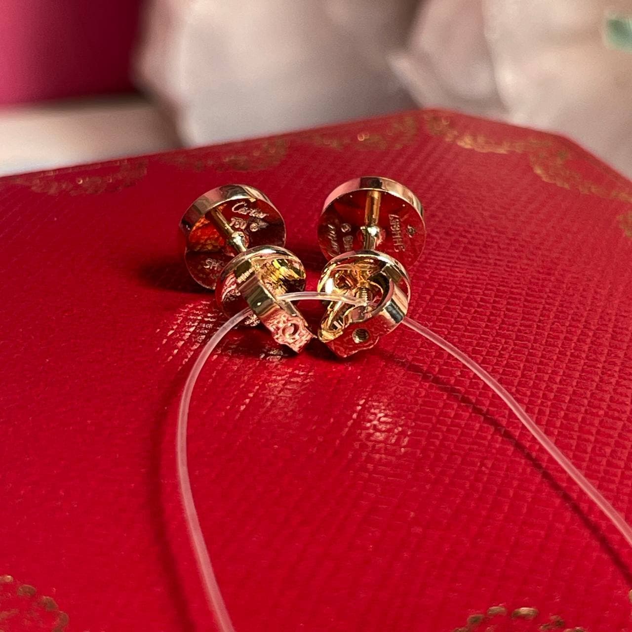 Серьги Cartier Love винты (розовое золото 585)