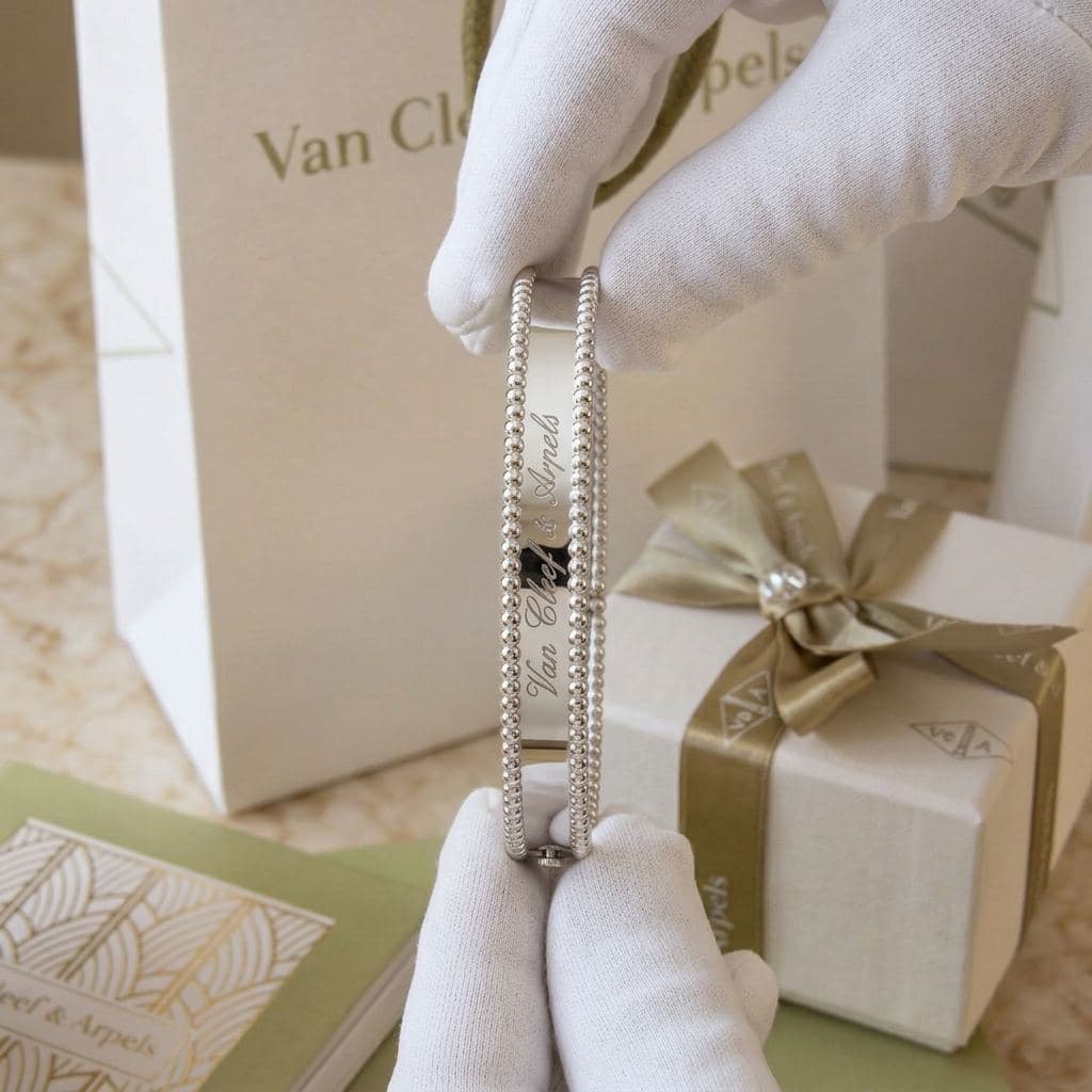 Браслет Van Cleef & Arpels Perlée signature, экстра малый размер, розовое золото — фото 4
