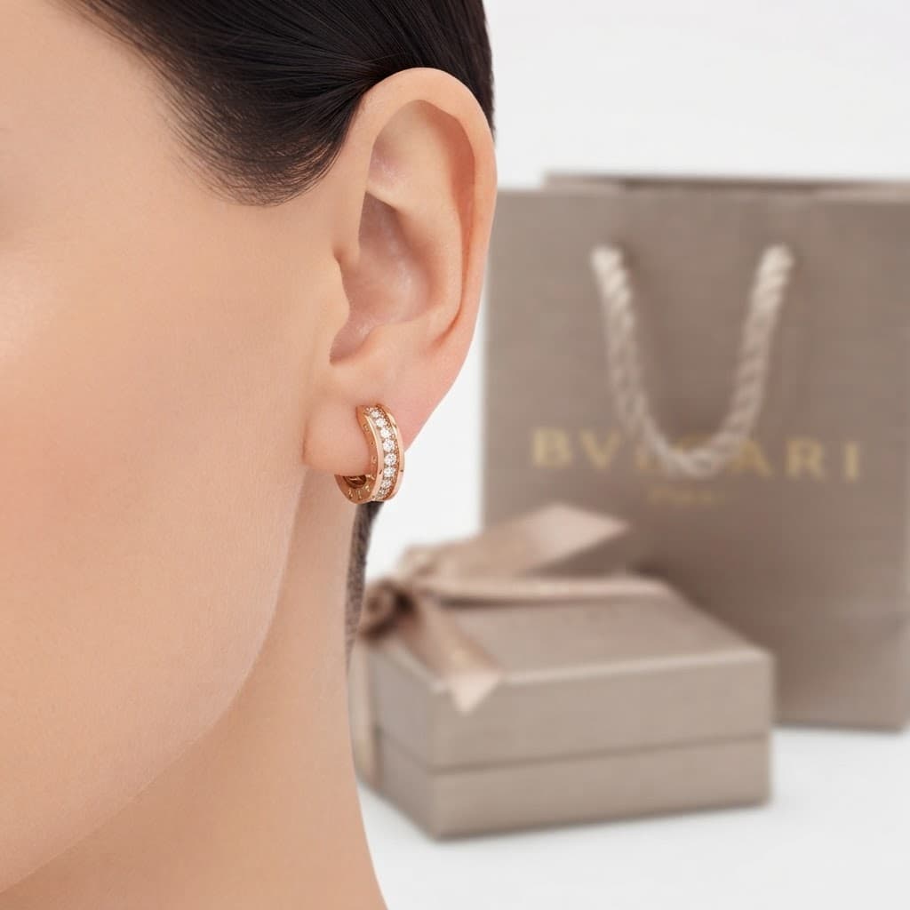 Серьги B.zero1 Bulgari с бриллиантами