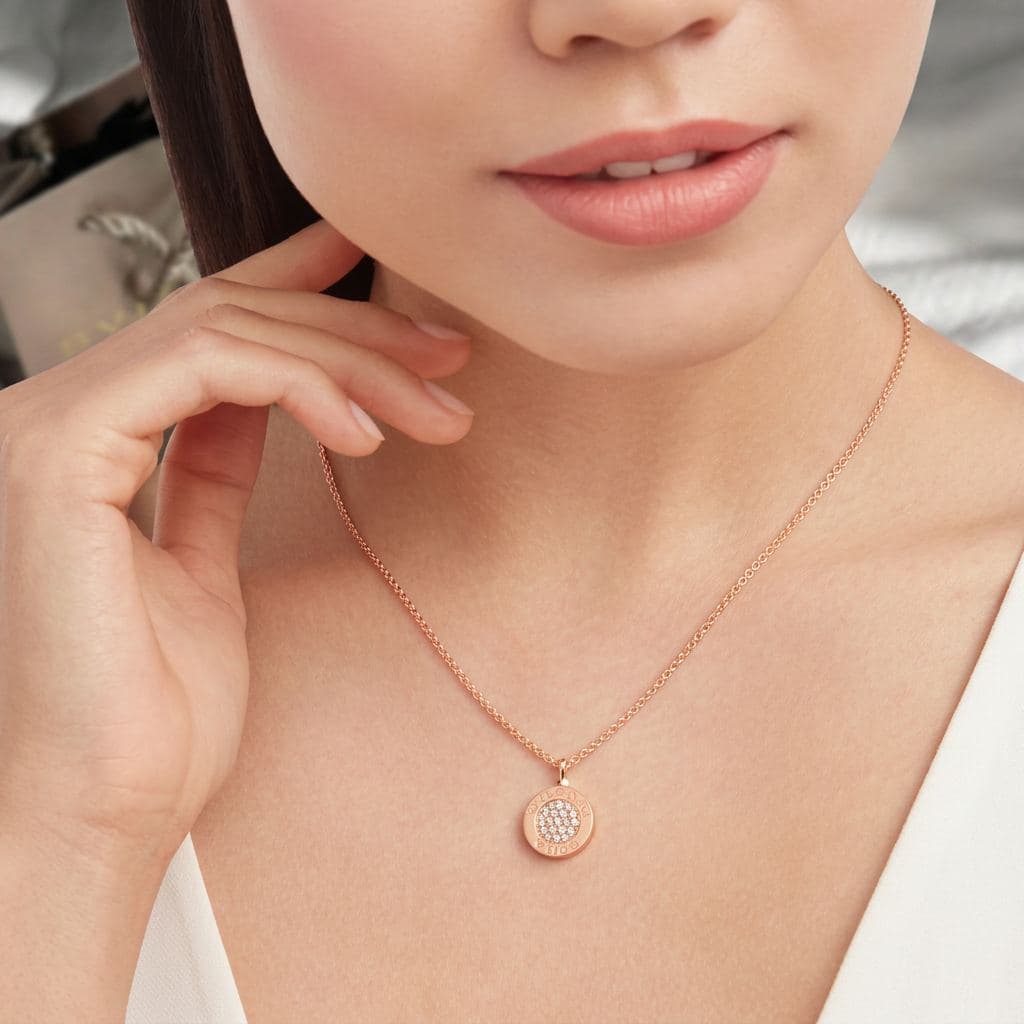 Колье BVLGARI BVLGARI из розового золота с ониксом и бриллиантами — фото 3