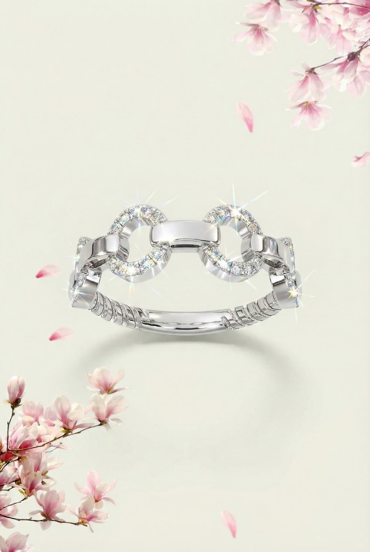 Золотое кольцо с бриллиантами 0,11ct