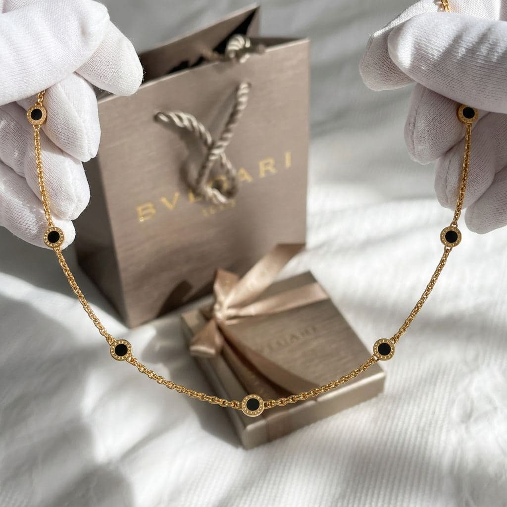 Ожерелье BVLGARI BVLGARI с перламутром и ониксом