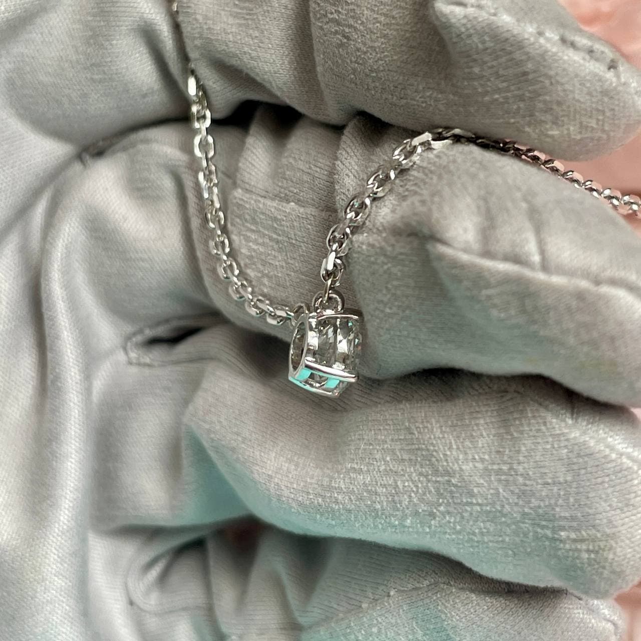 Подвеска Tiffany 1 ct (белое золото 585) — фото 4