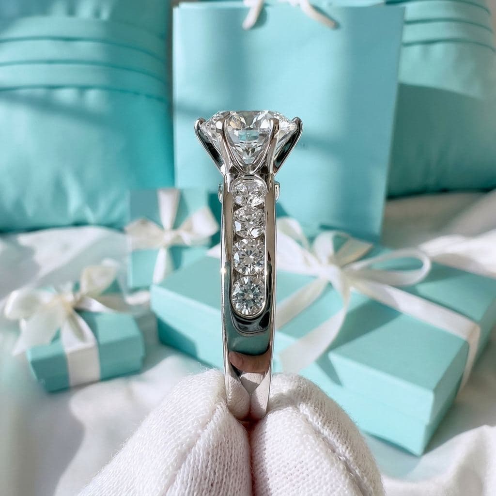 Кольцо Tiffany Setting с дорожкой из бриллиантов