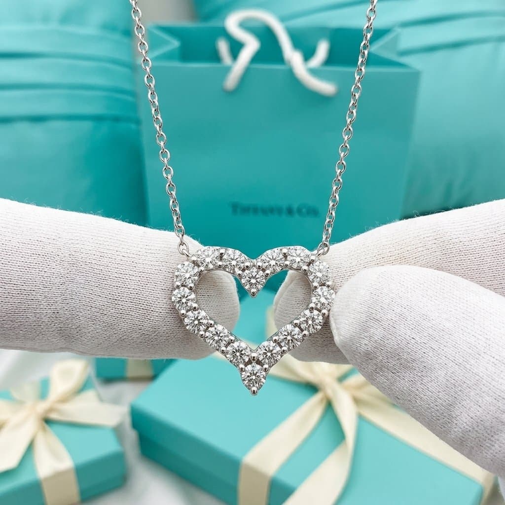 Кулон Tiffany Hearts с бриллиантами