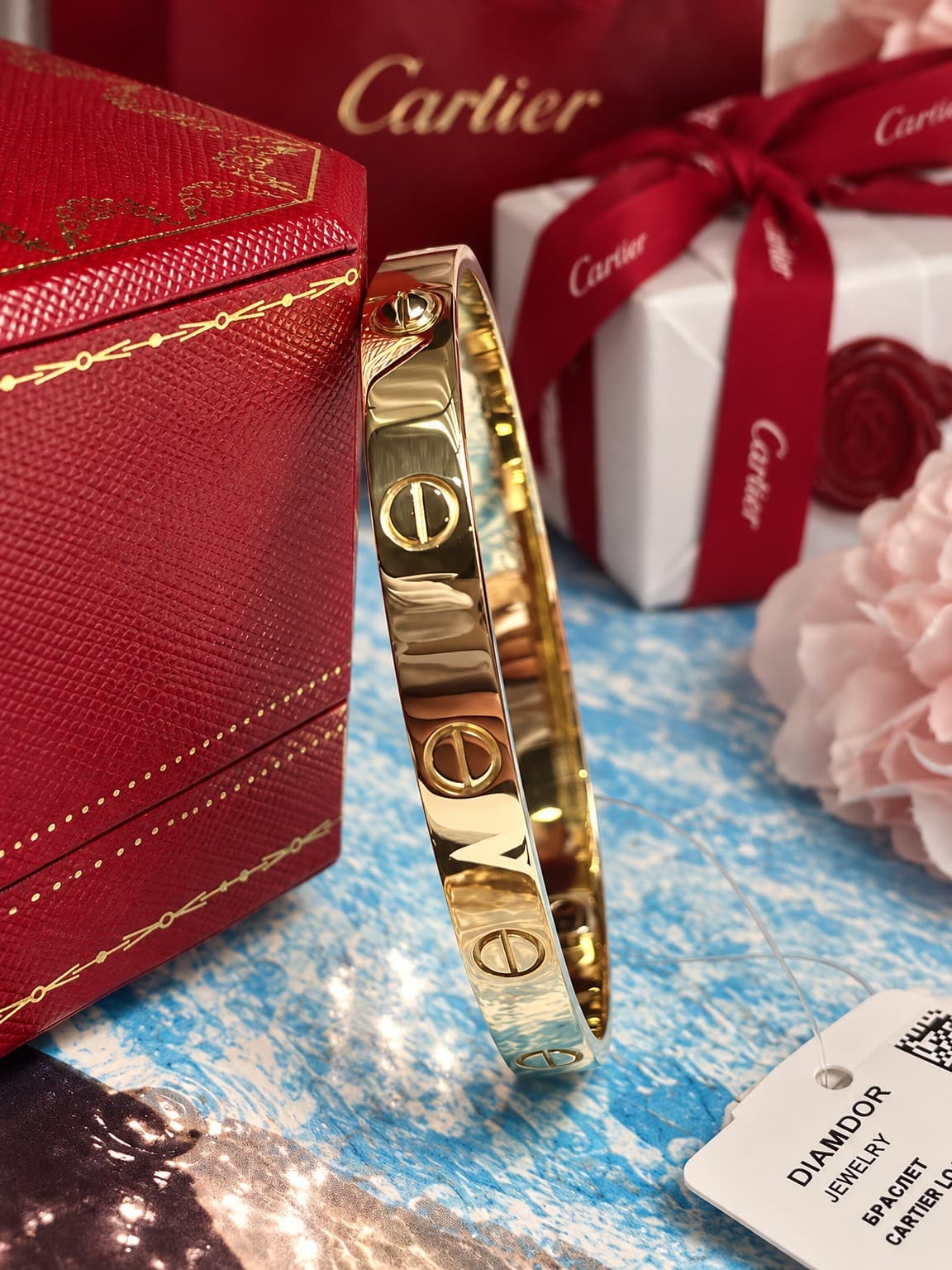 Браслет Cartier Love без бриллиантов, Жёлтое золото