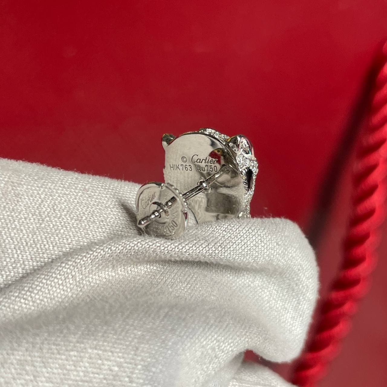 Серьги Cartier Panthere с бриллиантами 0,70 ct (белое золото 750) — фото 4