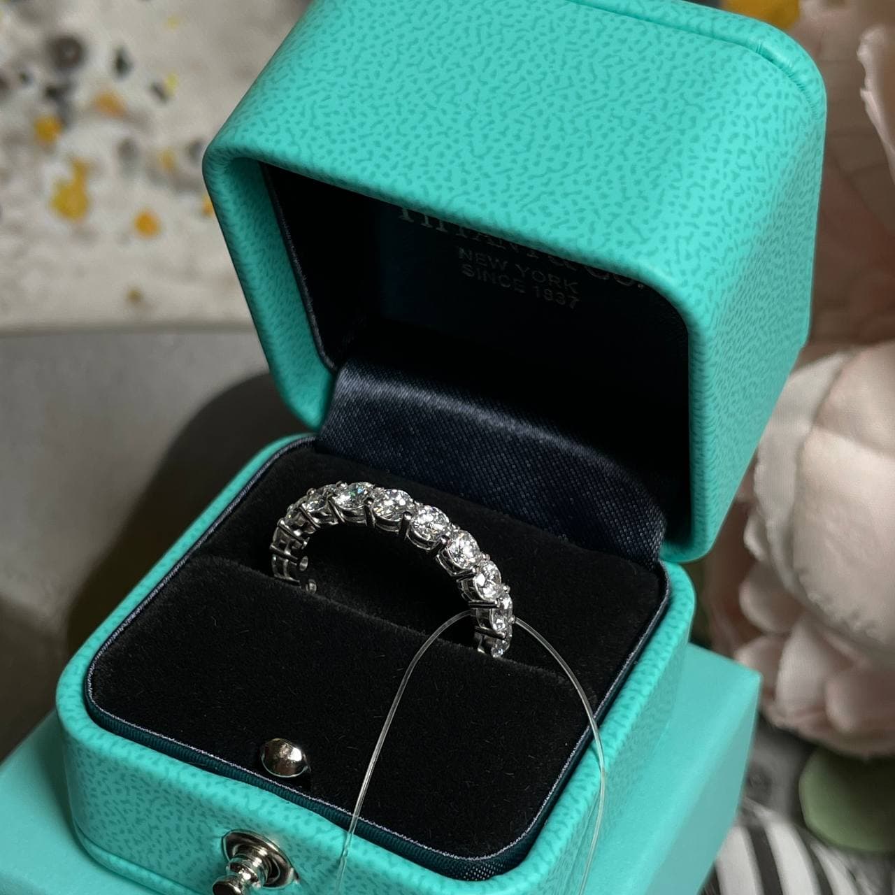 Кольцо Tiffany Forever с бриллиантами 3 ct (LAB)(белое золото 585) — фото 3