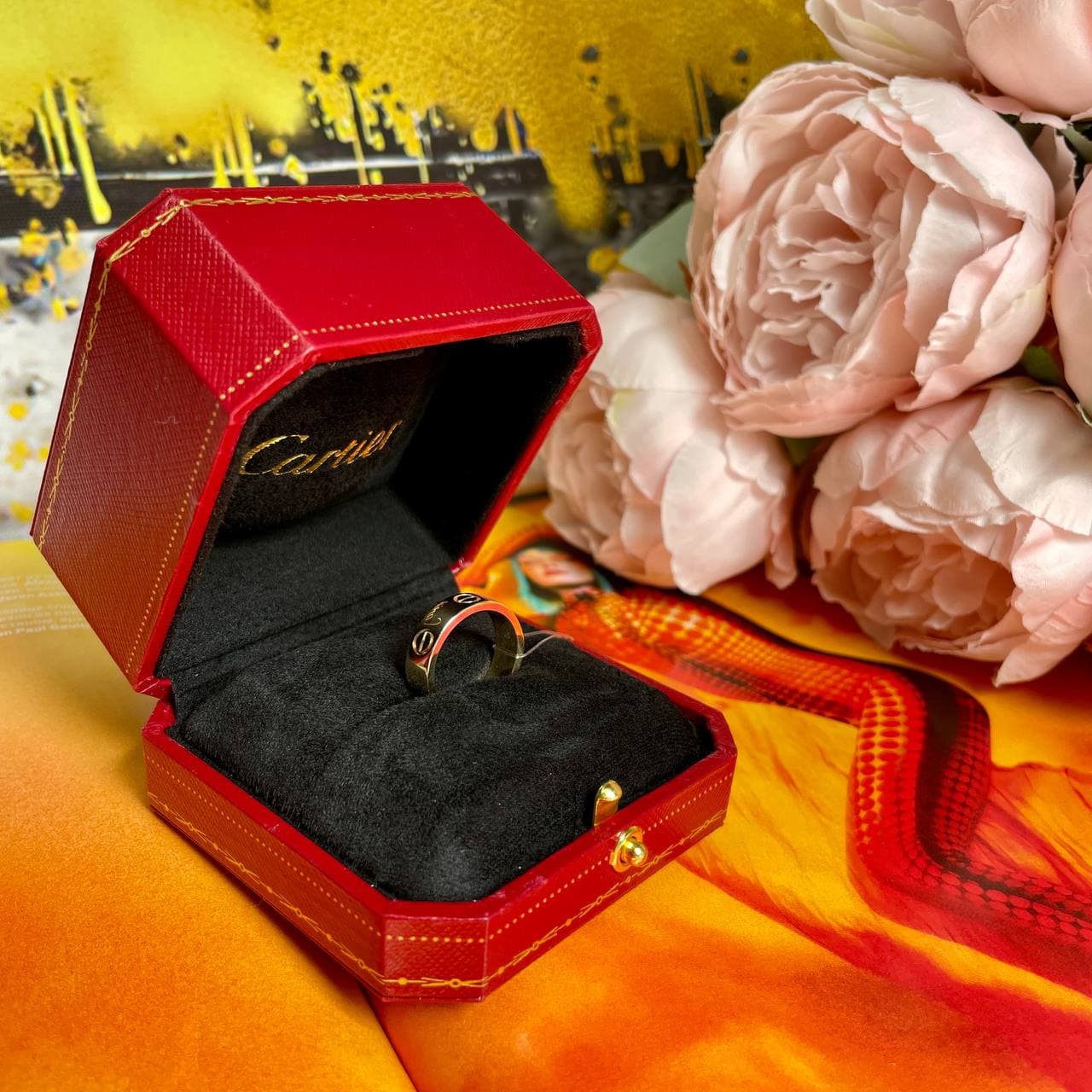 Кольцо Cartier Love уменьшенная модель WB (желтое золото 585), Жёлтое золото