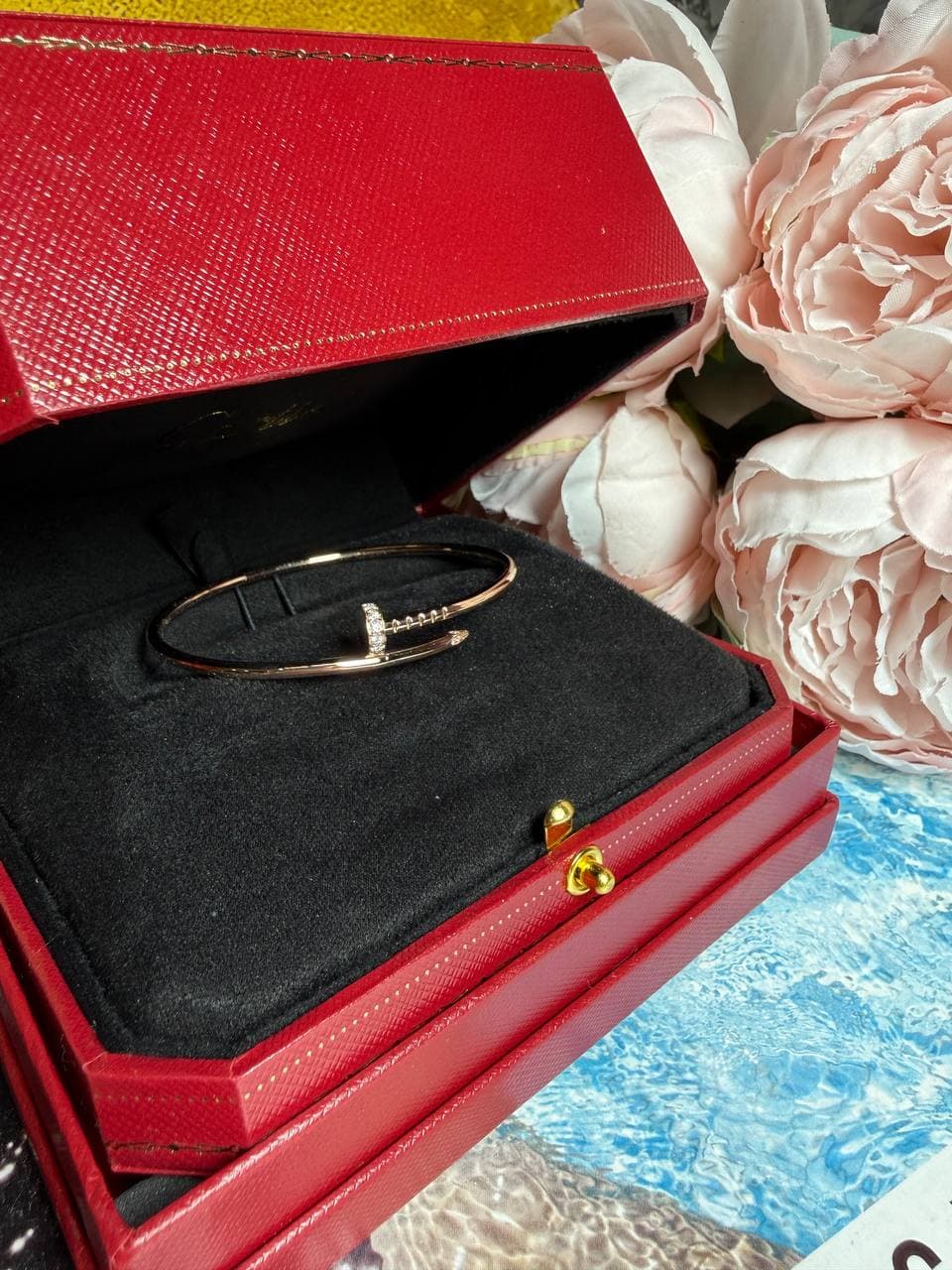 Браслет Cartier Juste Un Clou с бриллиантами 0,18 ct (розовое золото 750)