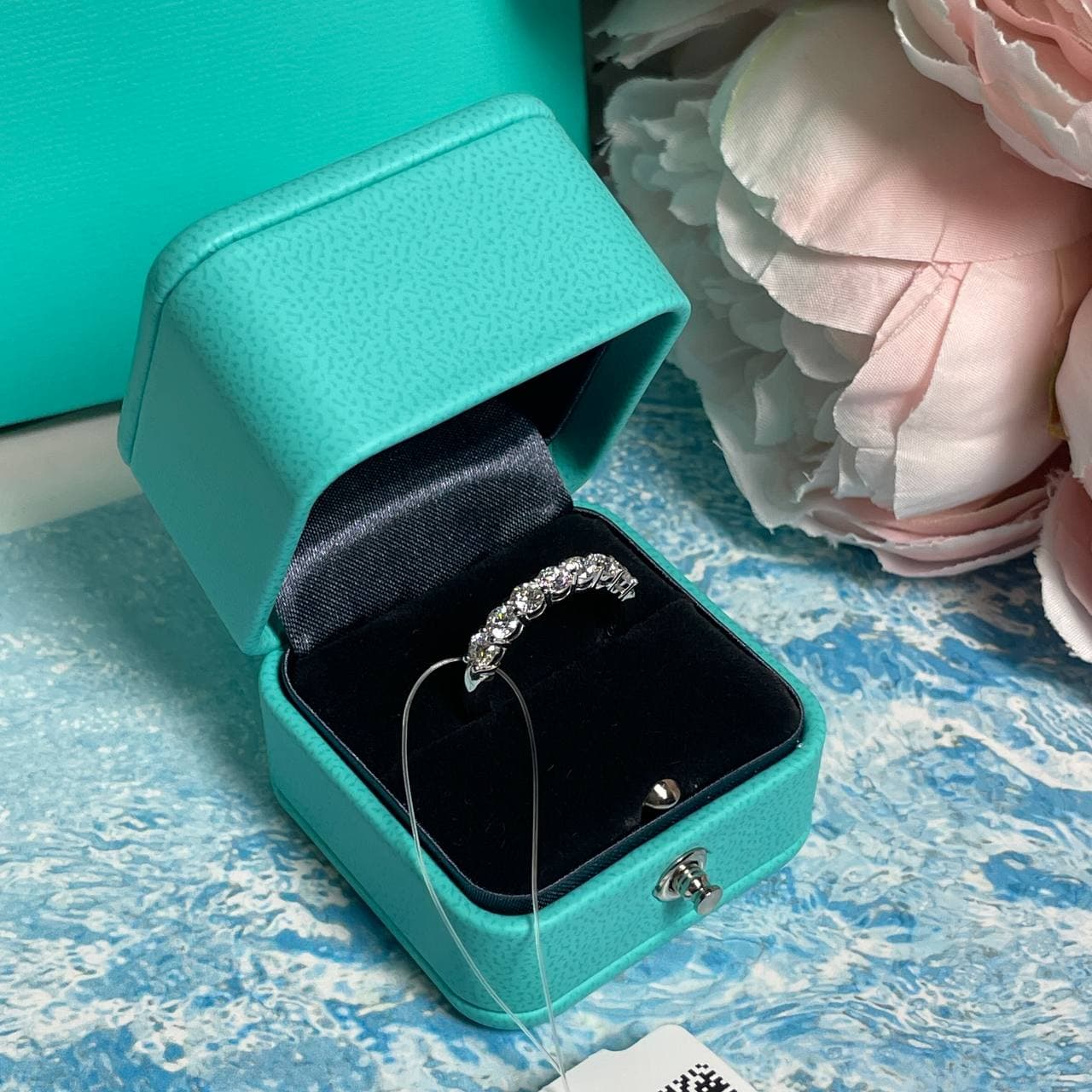 Кольцо Tiffany c 7 бриллиантами 1,05ct (белое золото 585) — фото 5