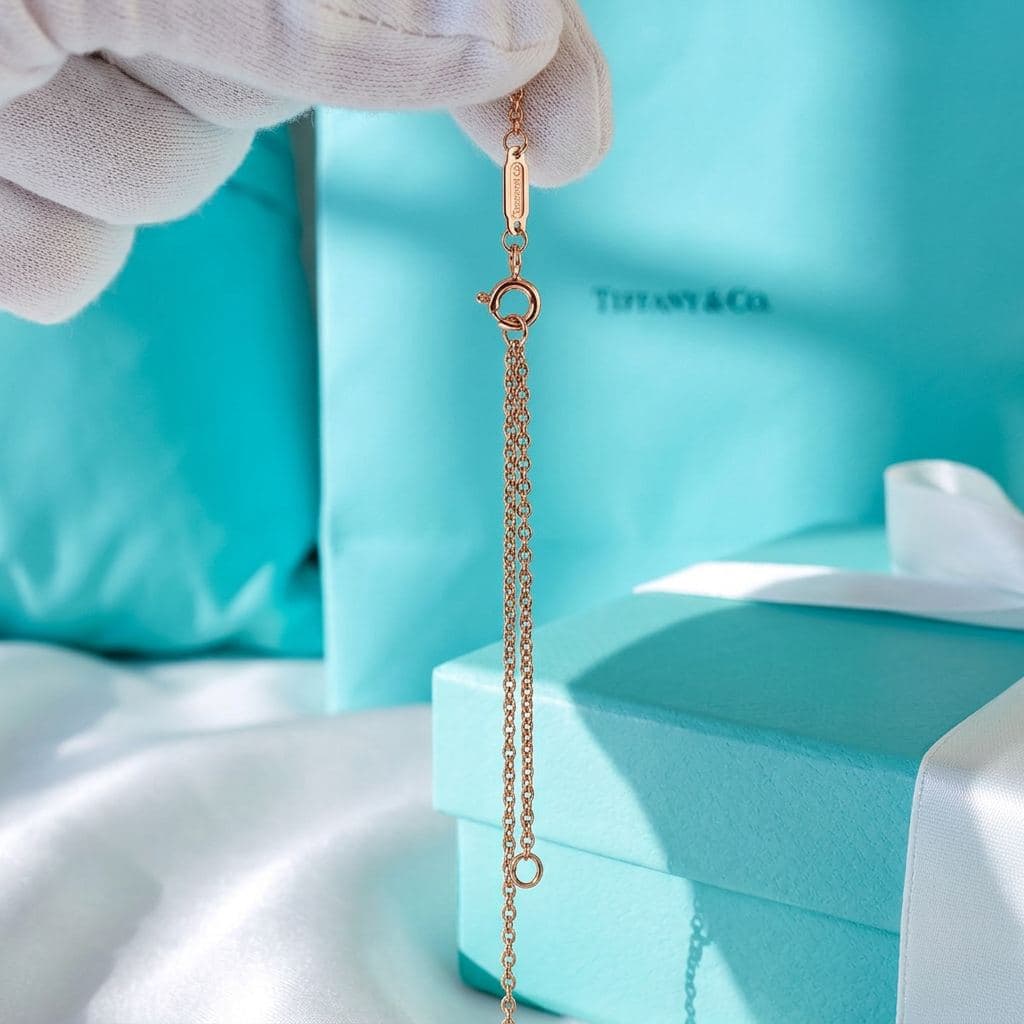 Кулон Tiffany Knot из розового золота и платины с бриллиантами — фото 3
