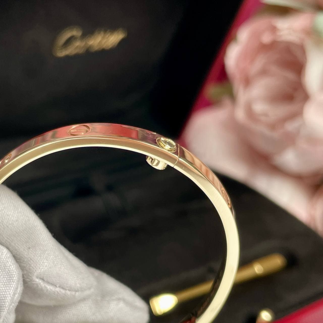 NEW Браслет Cartier Love средняя модель без бриллиантов (желтое золото 585) — фото 4