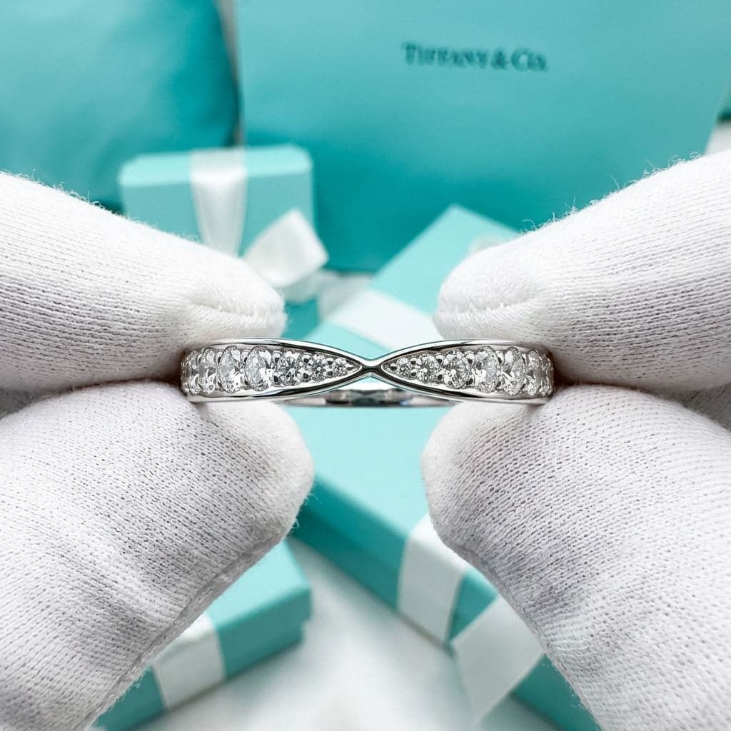 Кольцо Tiffany Harmony в розовом золоте с бриллиантами, 1.8 мм
