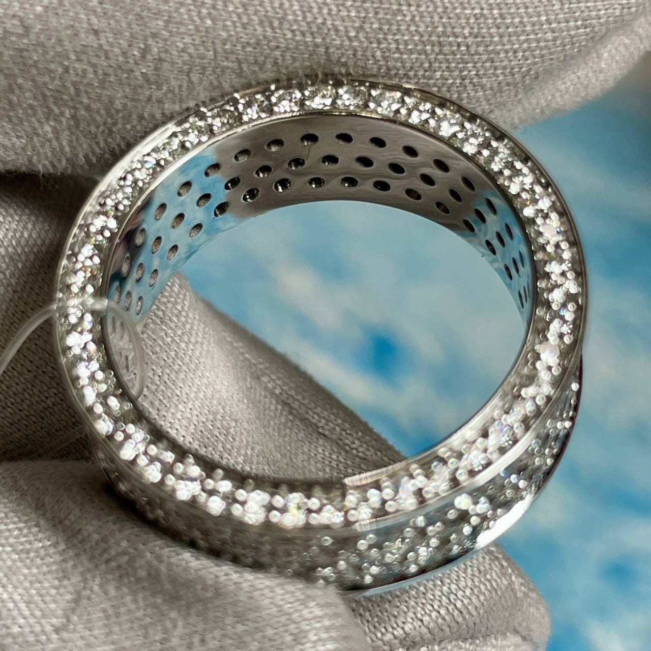 Обручальное Кольцо Pave 2,58 ct (белое золото 585) — фото 4