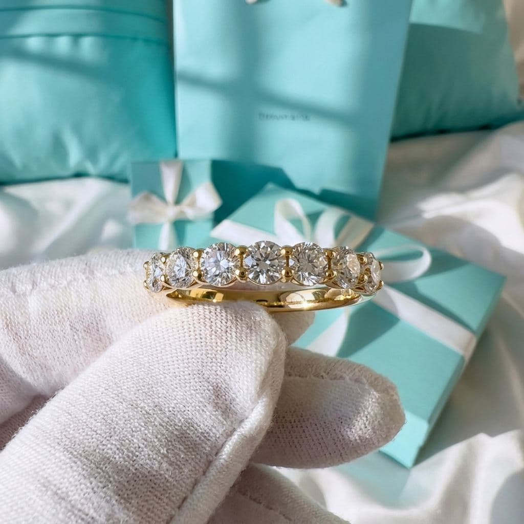 Кольцо Tiffany Forever из желтого золота с бриллиантами, 3 мм, Жёлтое золото