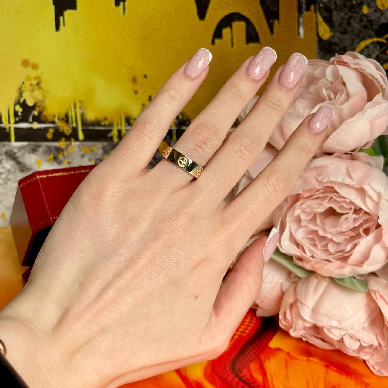 Кольцо Cartier Love уменьшенная модель с 3 бриллиантами WB (желтое золото 585) — фото 3