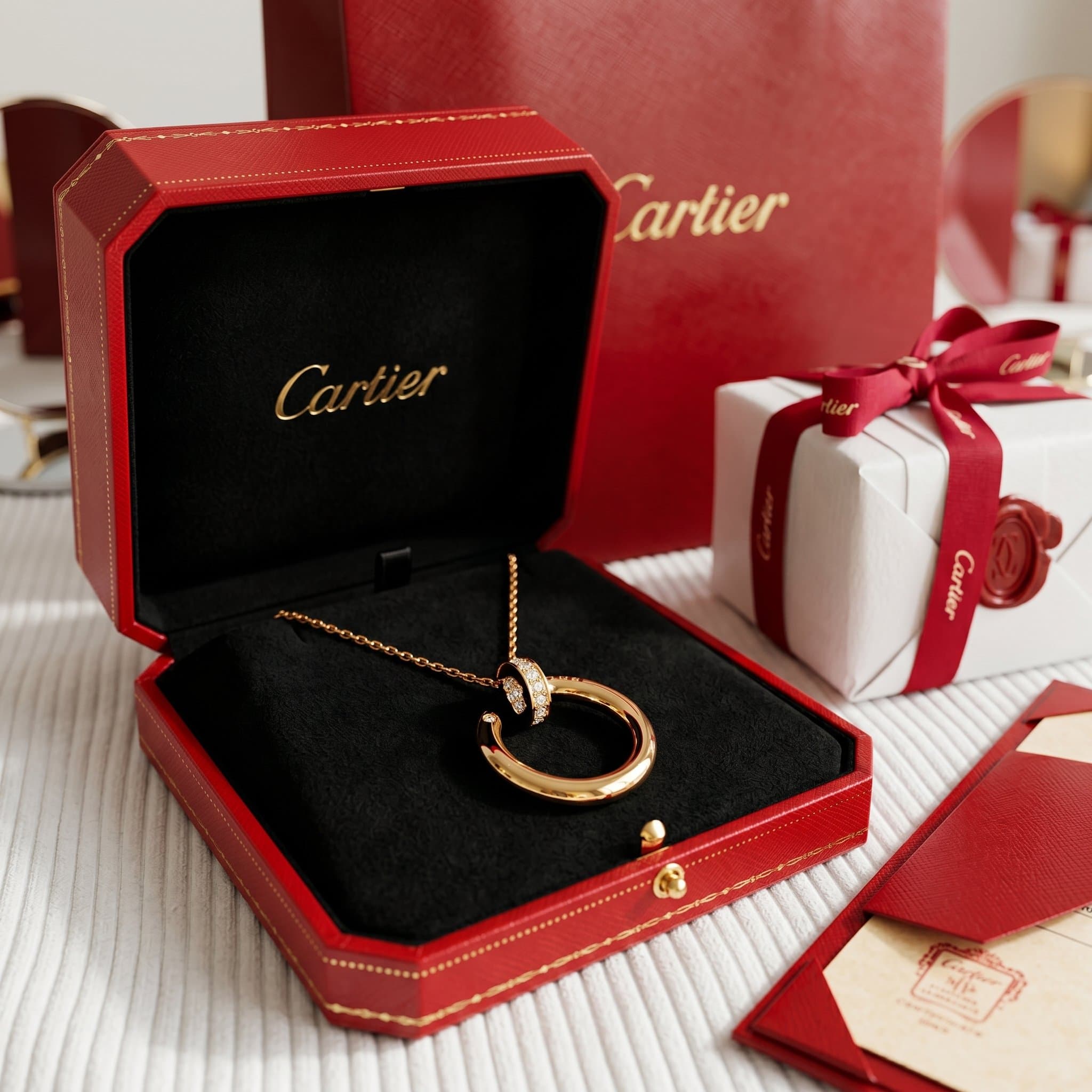 Золотая подвеска Cartier Juste un Clou (гвоздь) с бриллиантами