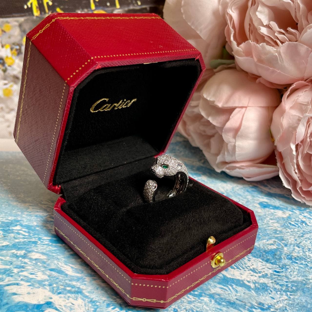 Кольцо Cartier Panthere Pave 3,02 ct (белое золото 585), Белое золото