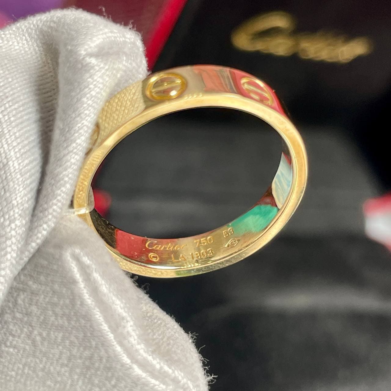 Кольцо Cartier Love узкая модель без бриллиантов (желтое золото 585) — фото 3