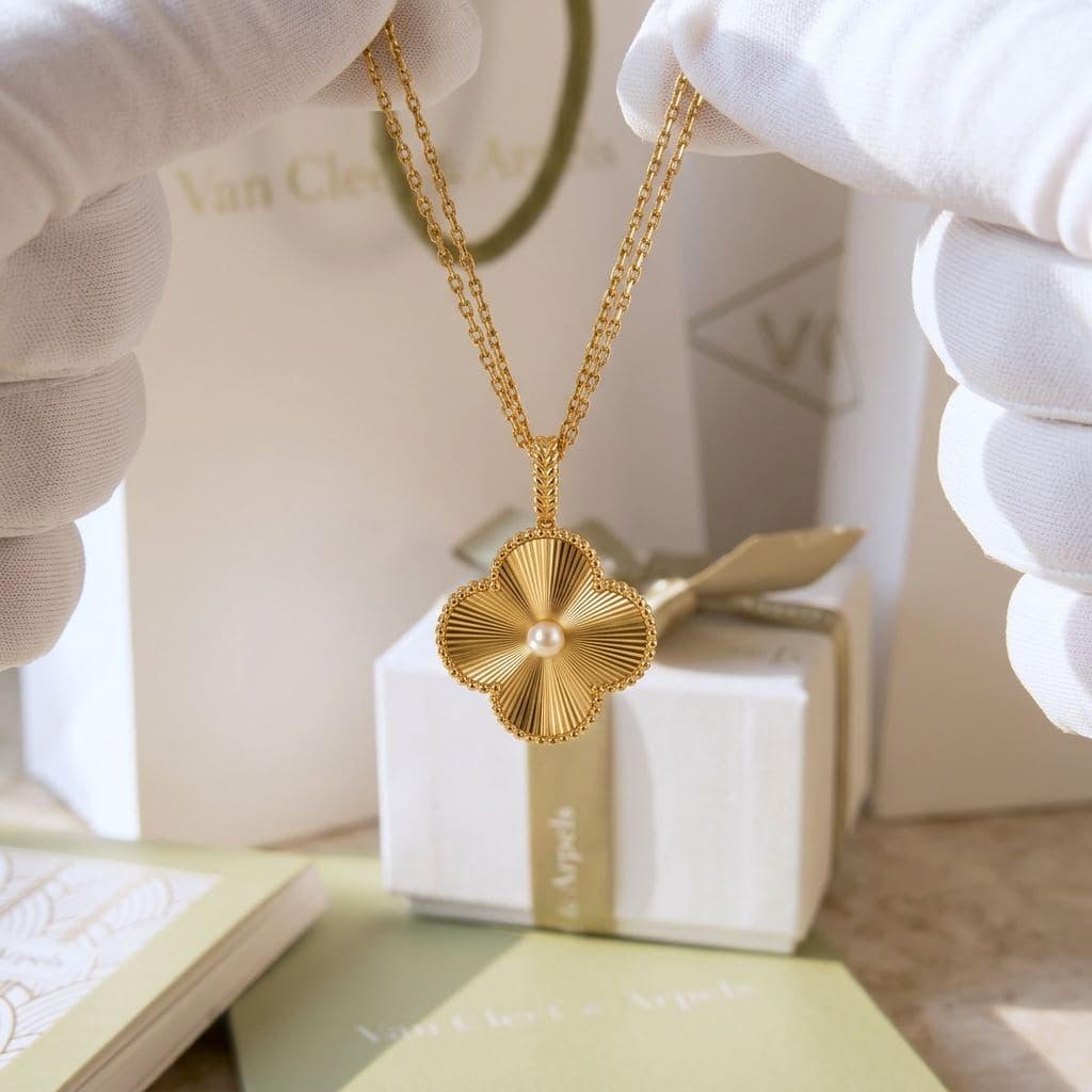 Колье Van Cleef & Arpels Magic Alhambra, 1 мотив, Жёлтое золото