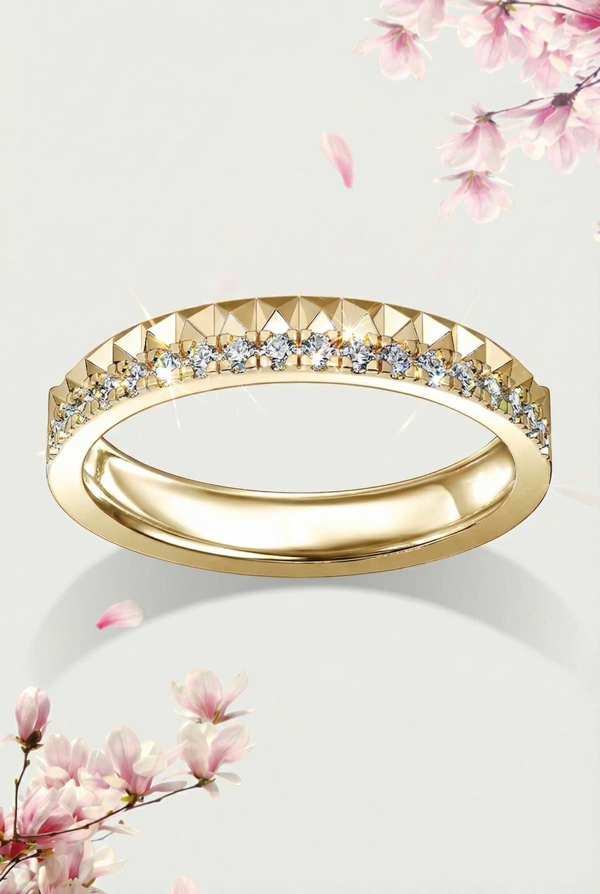 Золотое кольцо с бриллиантами 0,22ct