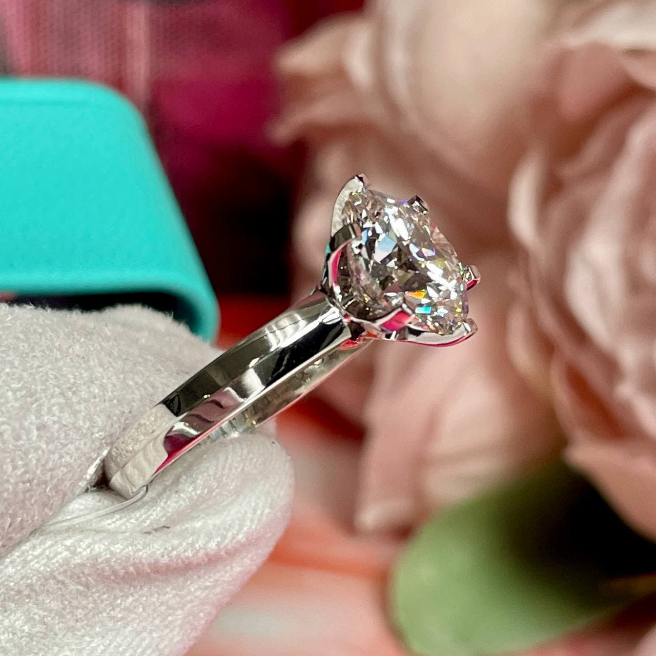 Кольцо Tiffany с бриллиантом 4,06ct (белое золото 585) (модель #2) — фото 6