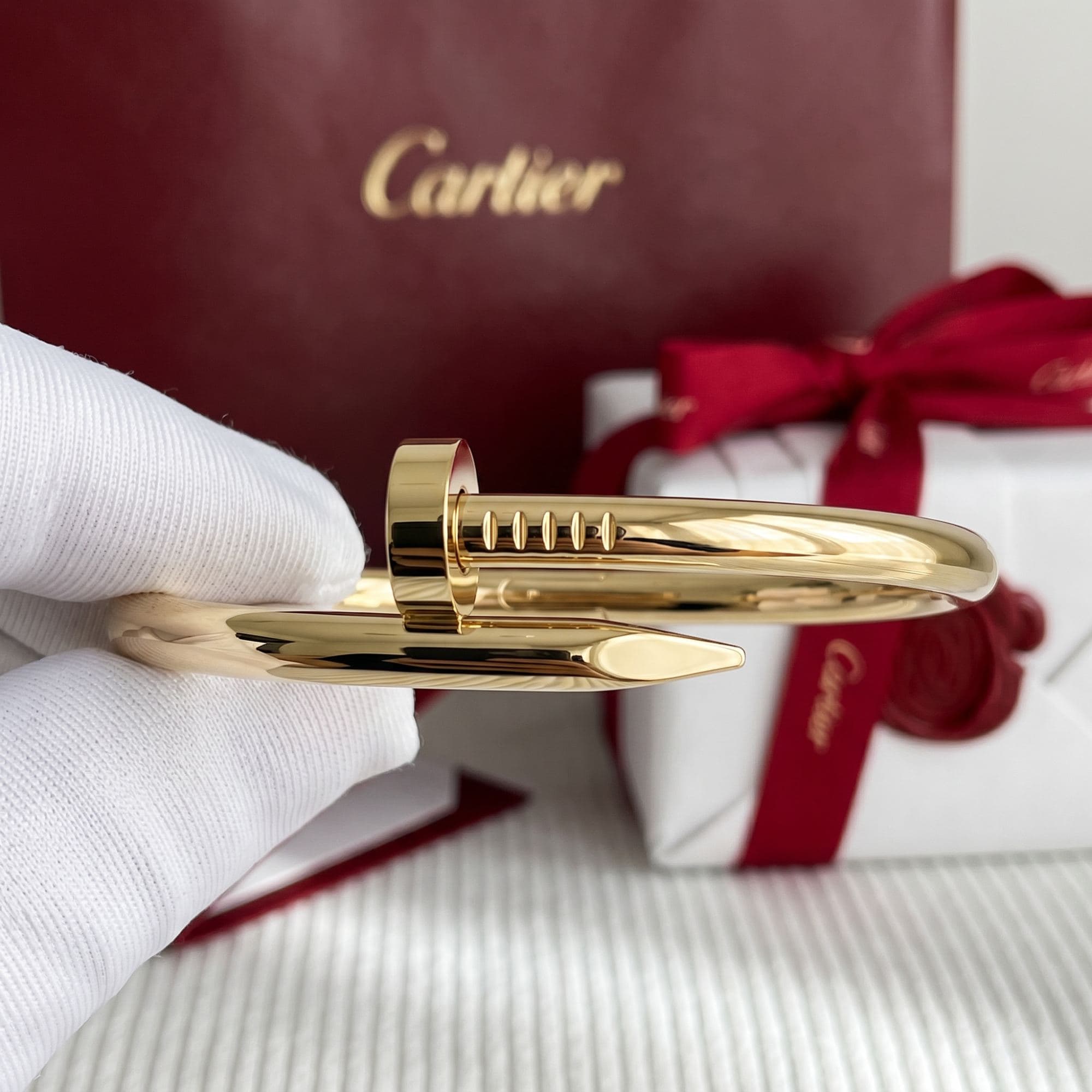 Золотой браслет Cartier Juste un Clou (гвоздь), крупная модель