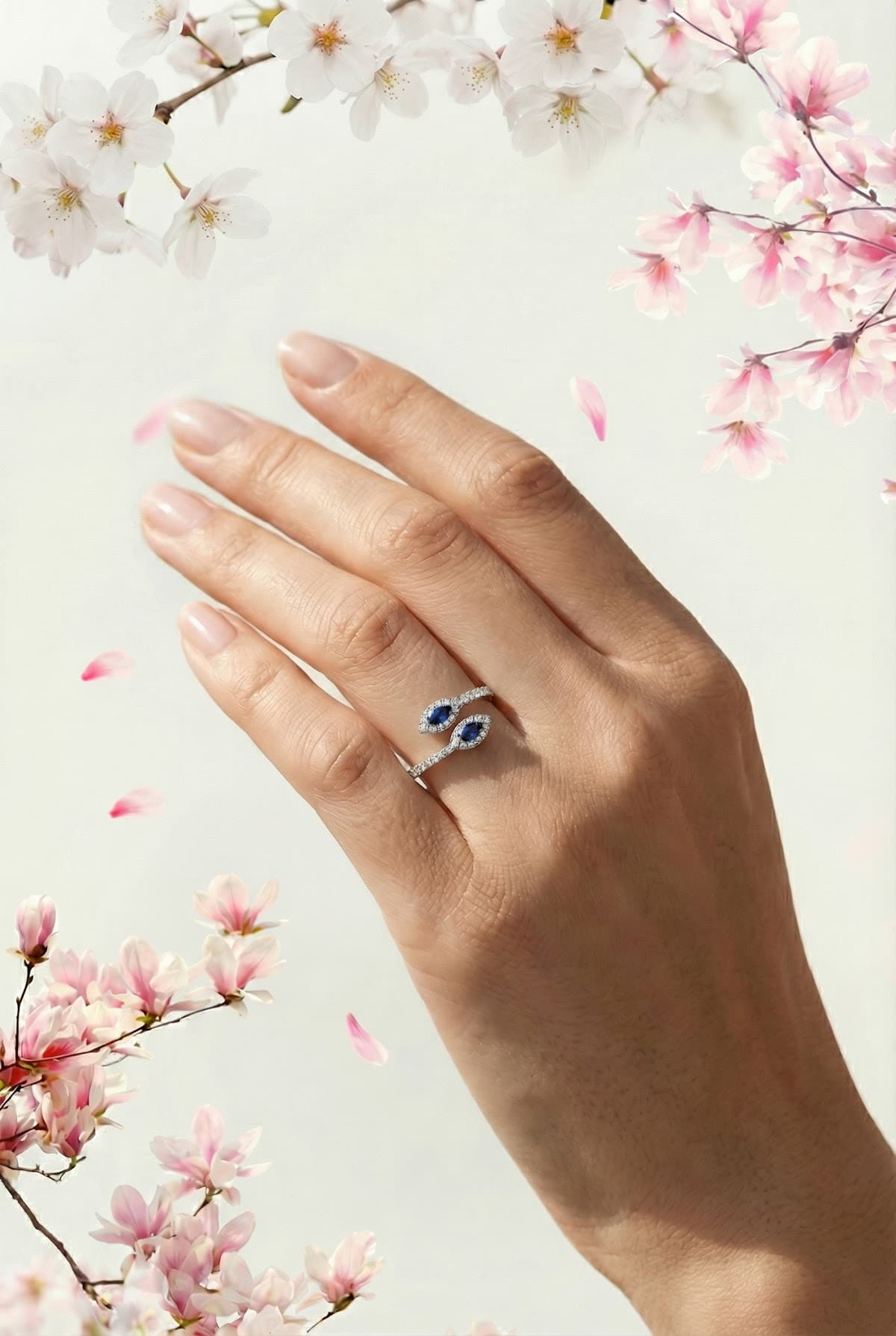 DIAMDOR Золотое кольцо с сапфирами и бриллиантами 0,580ct