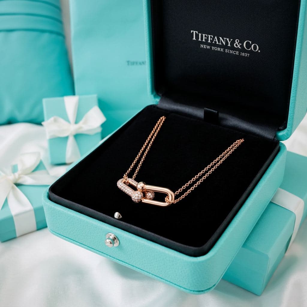 Tiffany HardWear — крупный подвес с двойным звеном и бриллиантами — фото 4