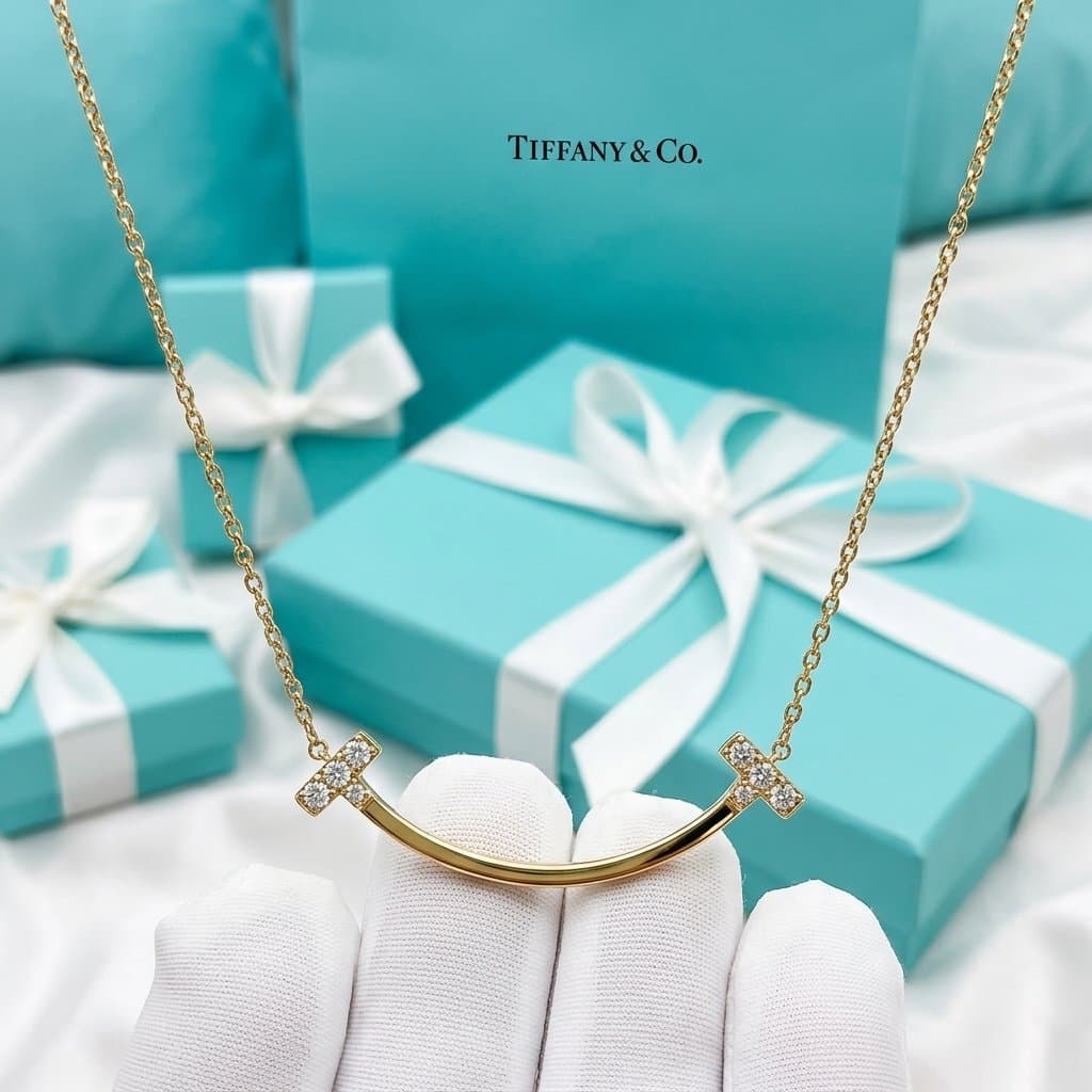 Кулон Tiffany T Smile Medium с бриллиантами — фото 6