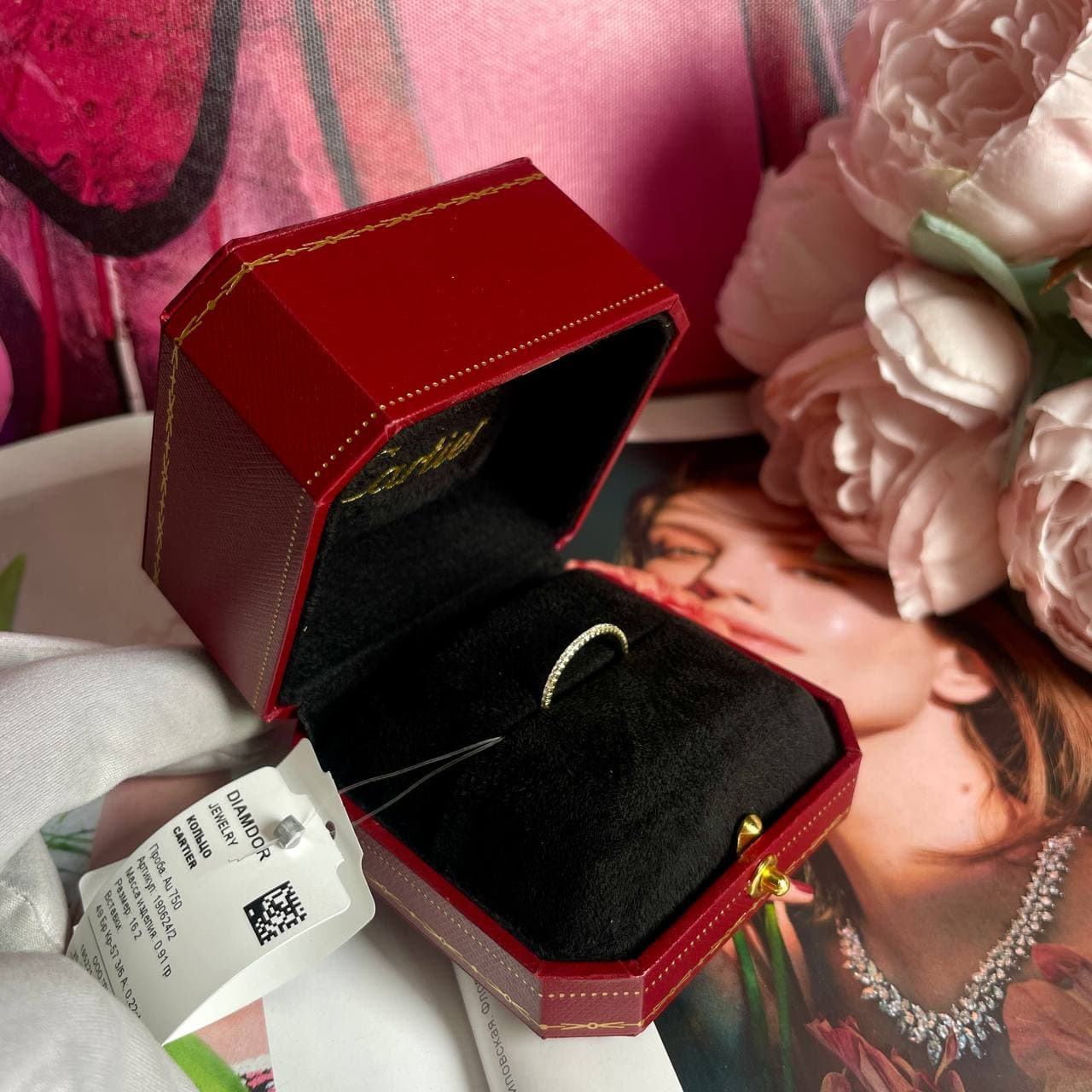 Кольцо Cartier Etincelle с бриллиантами 0,22ct 1,55mm (желтое золото 585) — фото 3