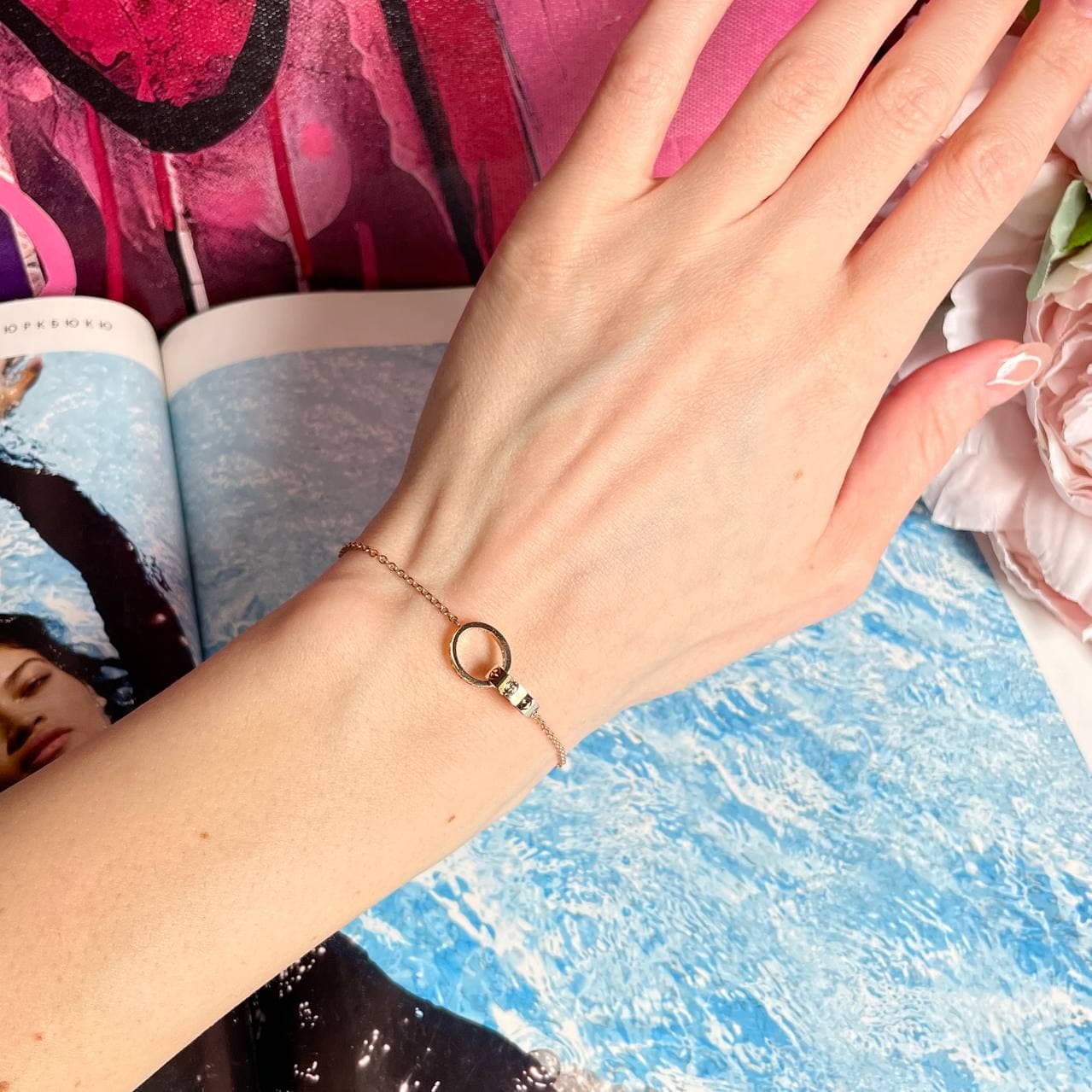 Cartier Браслет цепочка Cartier Love с бриллиантами 0,22 ct (розовое золото 750)