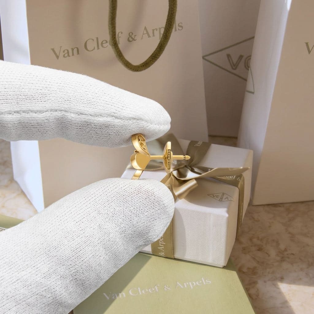 Серьги Van Cleef & Arpels Flora Frivole, мини модель — фото 2
