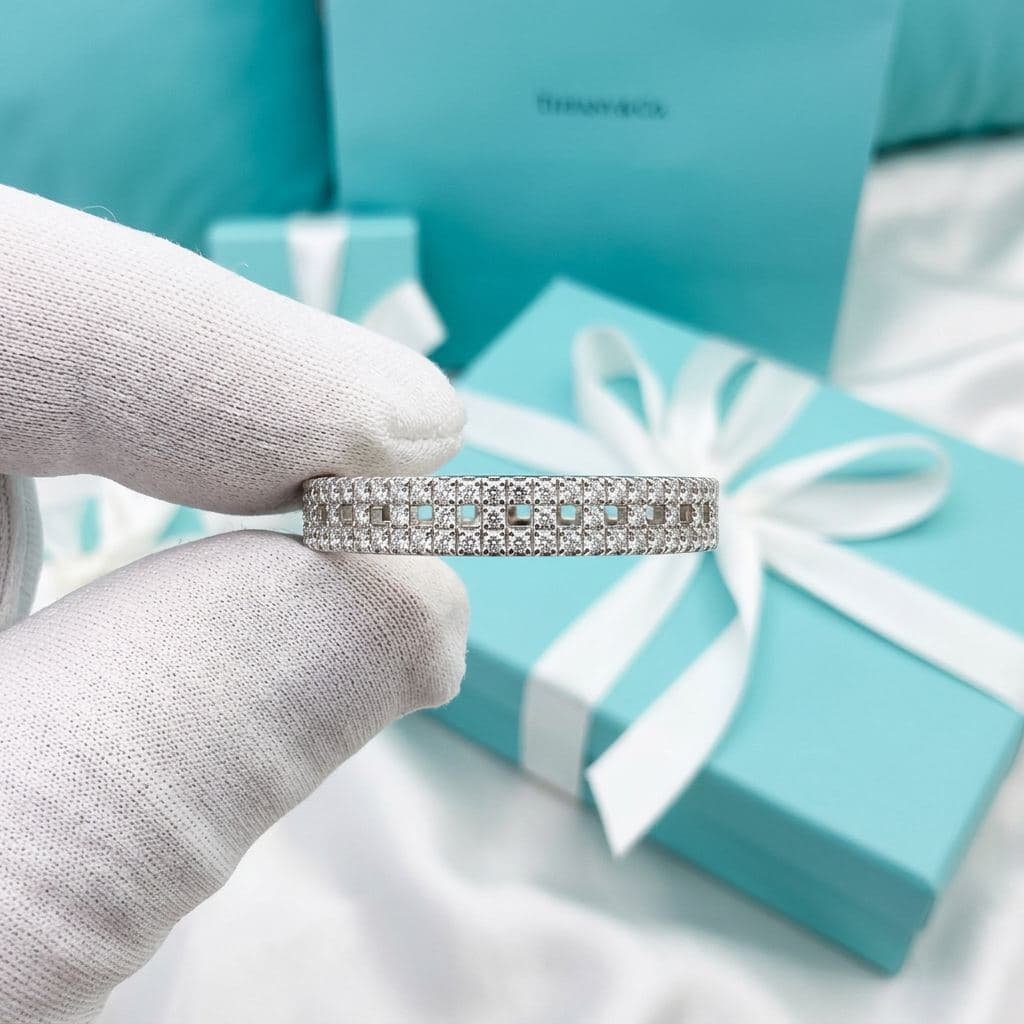 Кольцо Tiffany T True Narrow с бриллиантами, желтое золото — фото 3