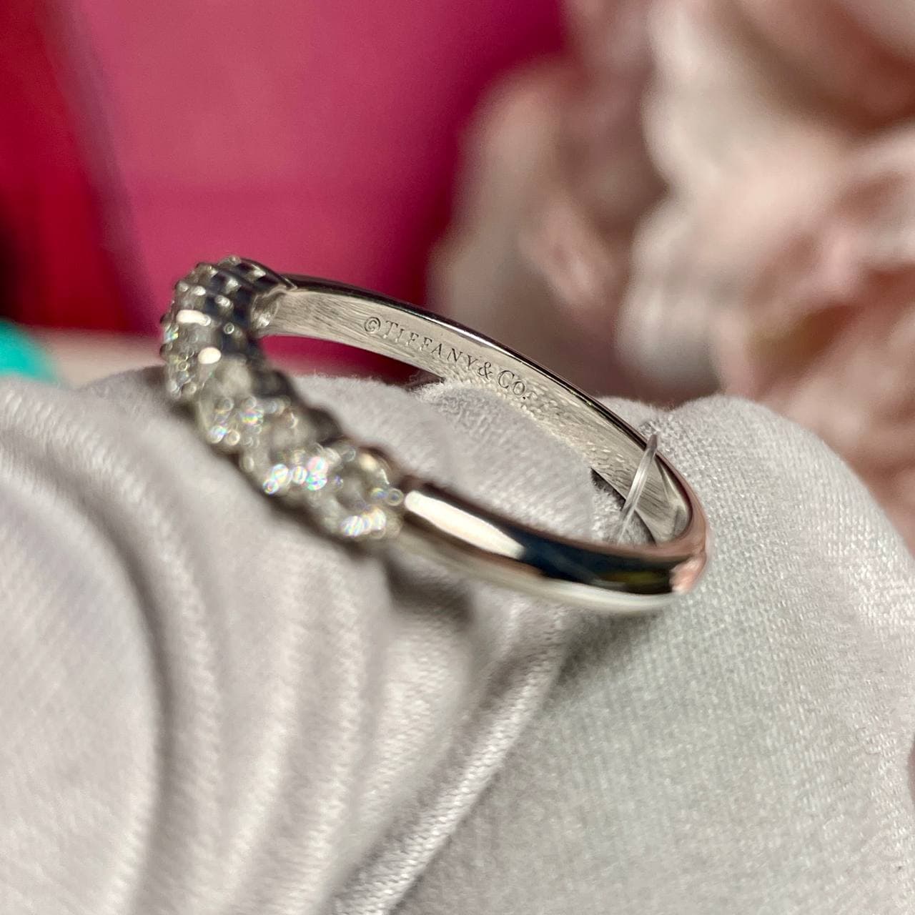 Кольцо Tiffany Diamond Forever с 7 бриллиантами 0,58ct (белое золото 585) — фото 5