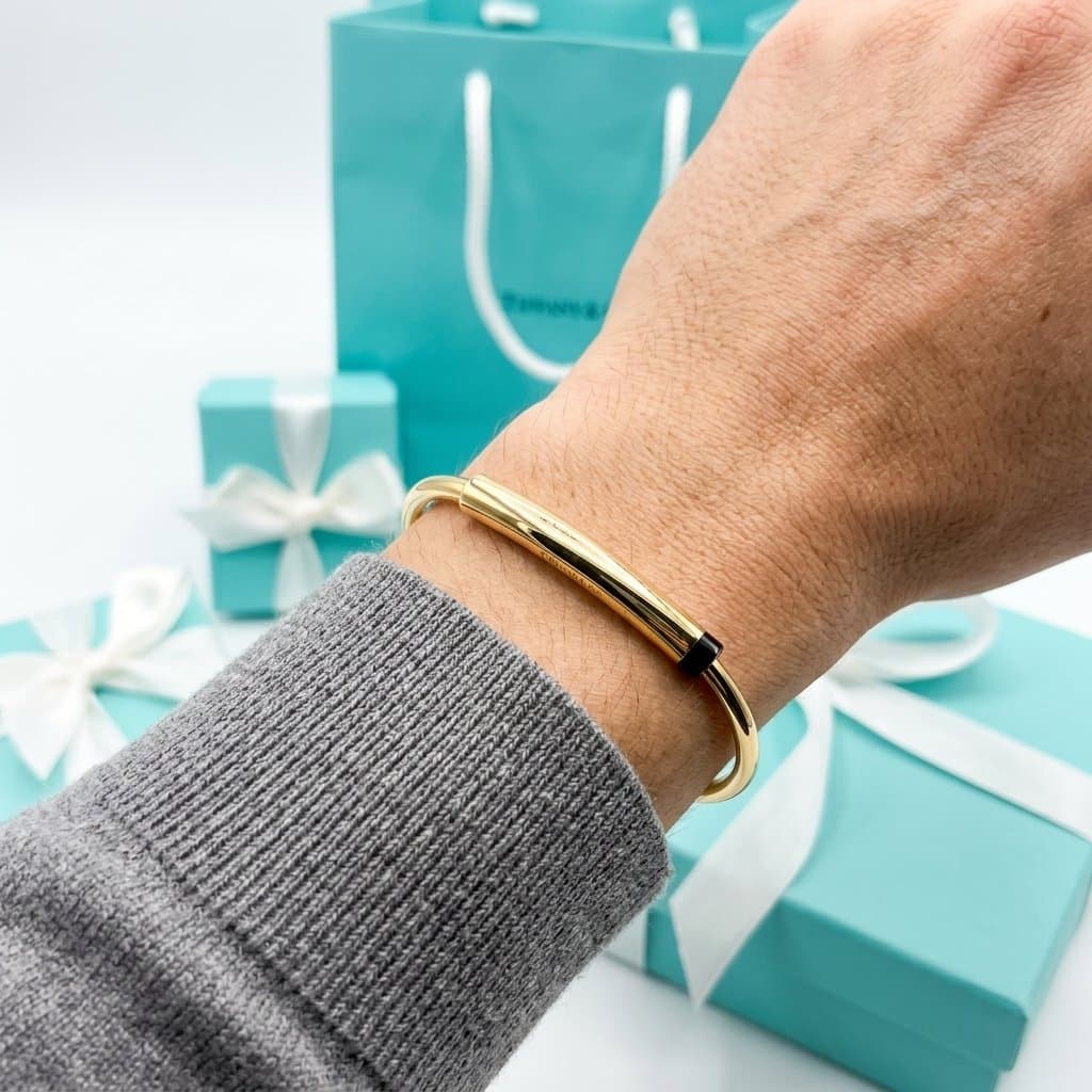 Браслет Tiffany Lock в розовом, желтом и белом золоте — фото 7