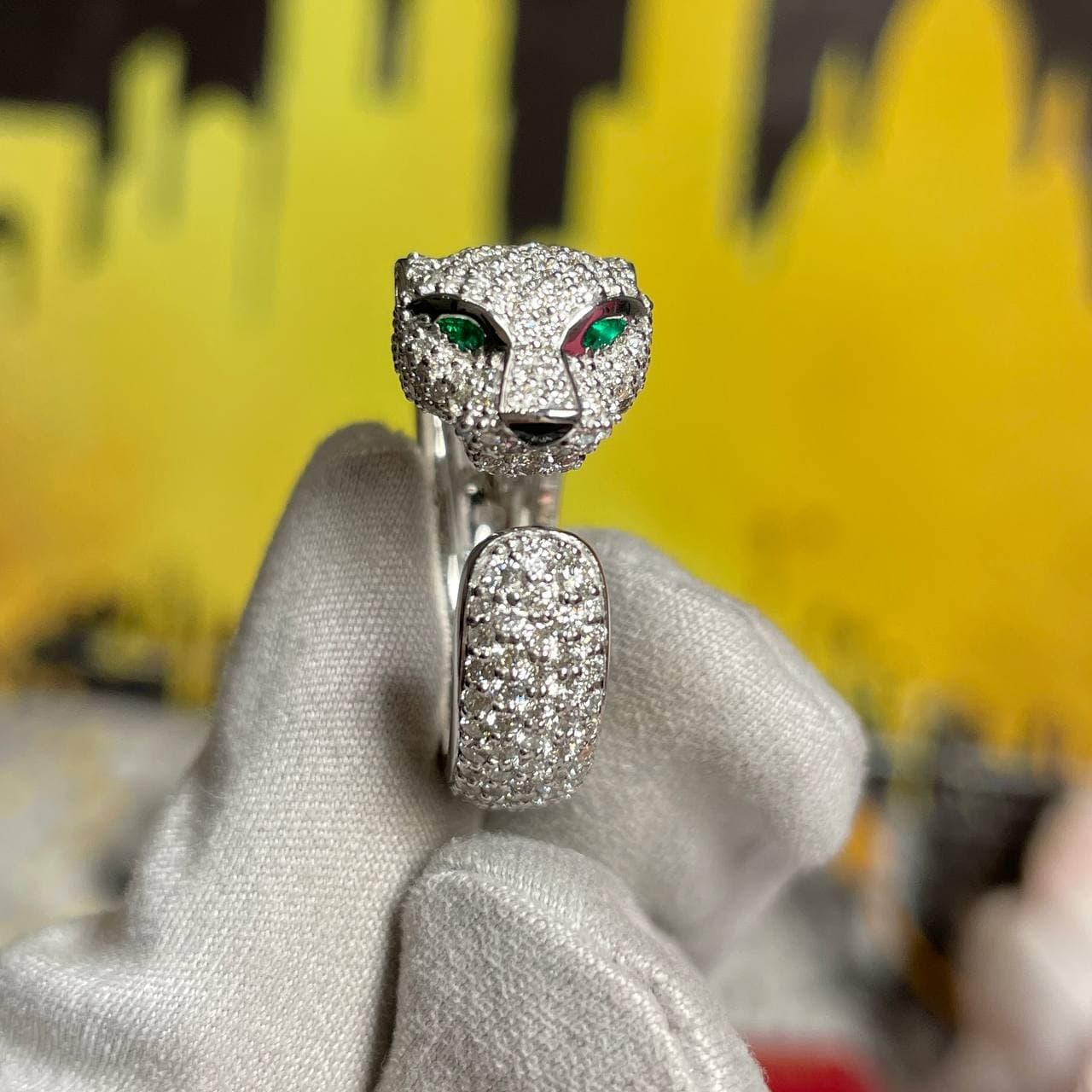 Кольцо Cartier Panthere Pave 3,02 ct (белое золото 585) — фото 4