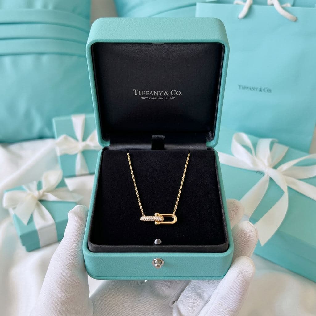 Tiffany HardWear — подвеска Double Link с бриллиантами — фото 4