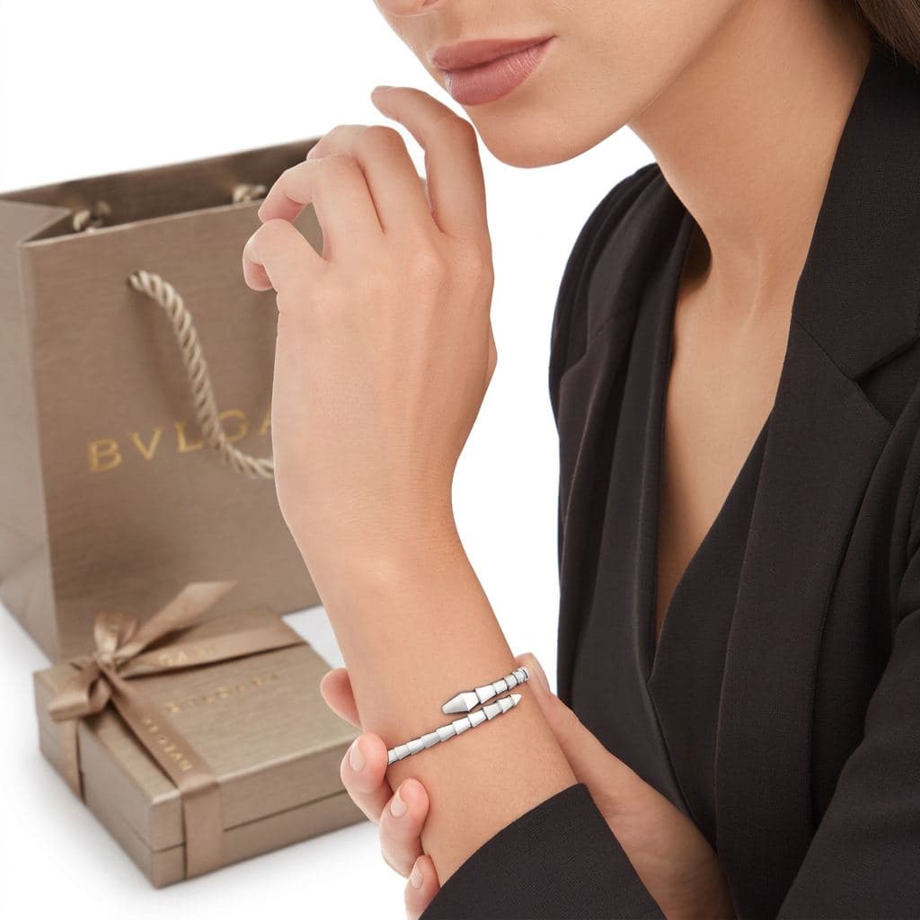 Bvlgari Serpenti Viper браслет из желтого золота с бриллиантами — фото 6