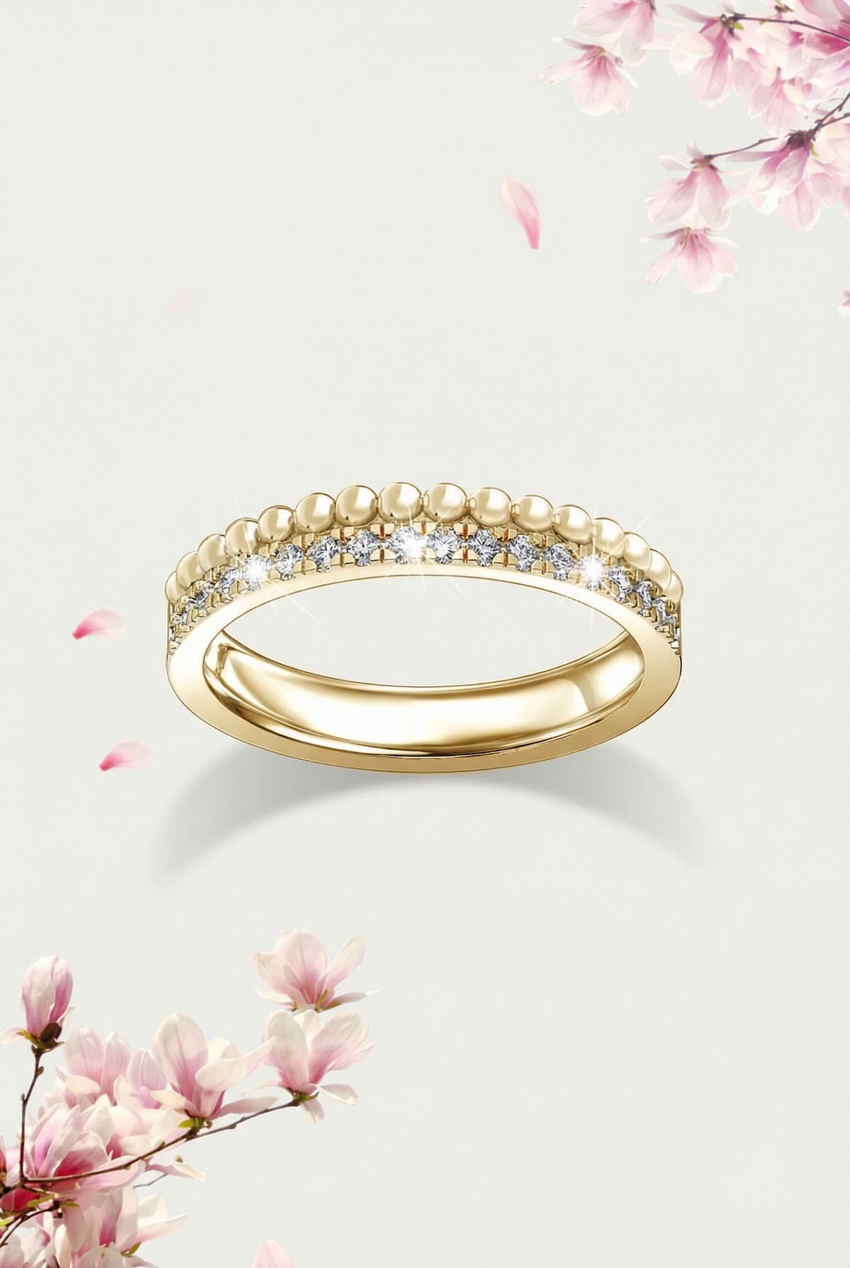 Золотое кольцо с бриллиантами 0,22ct
