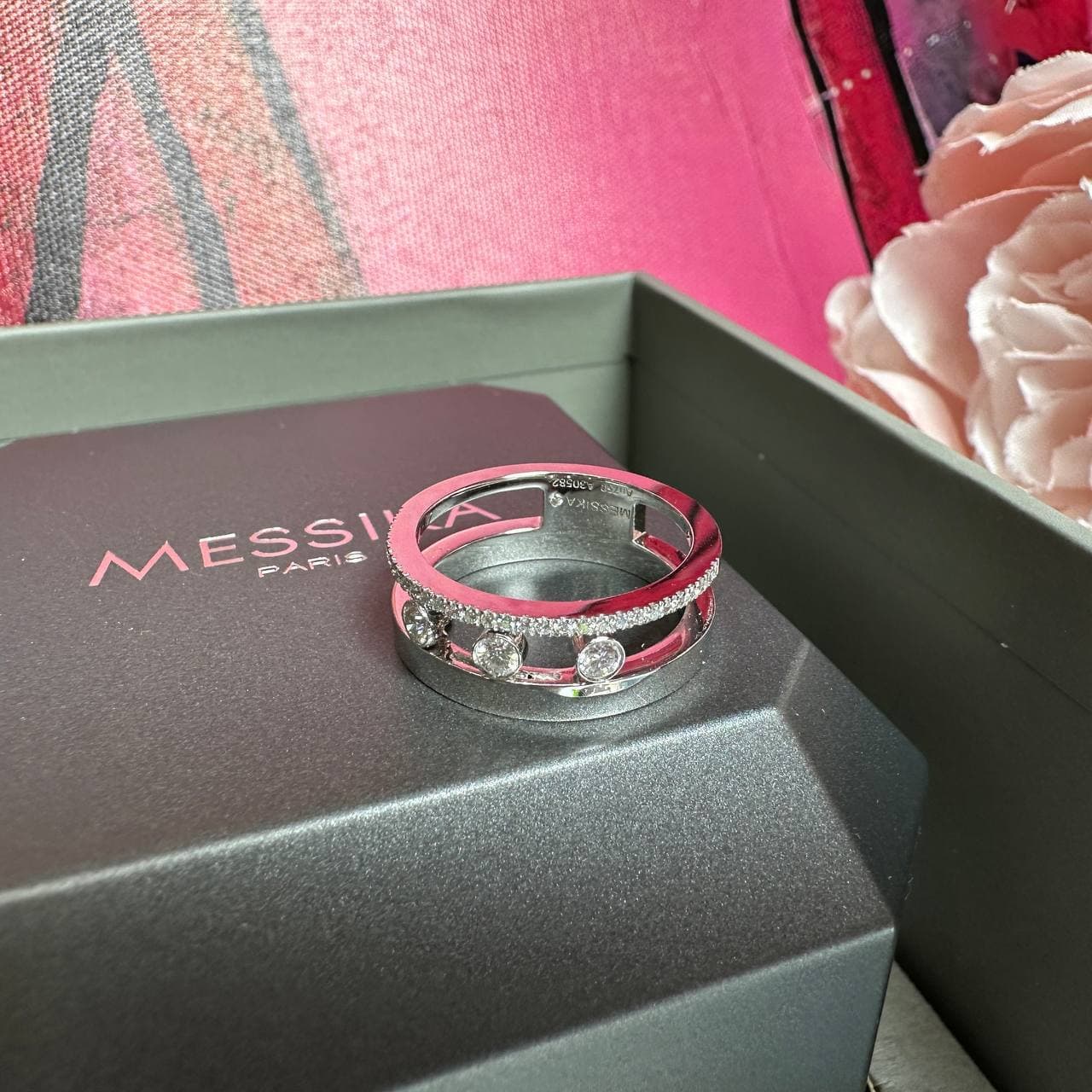 Кольцо MESSIKA (белое золото 750)